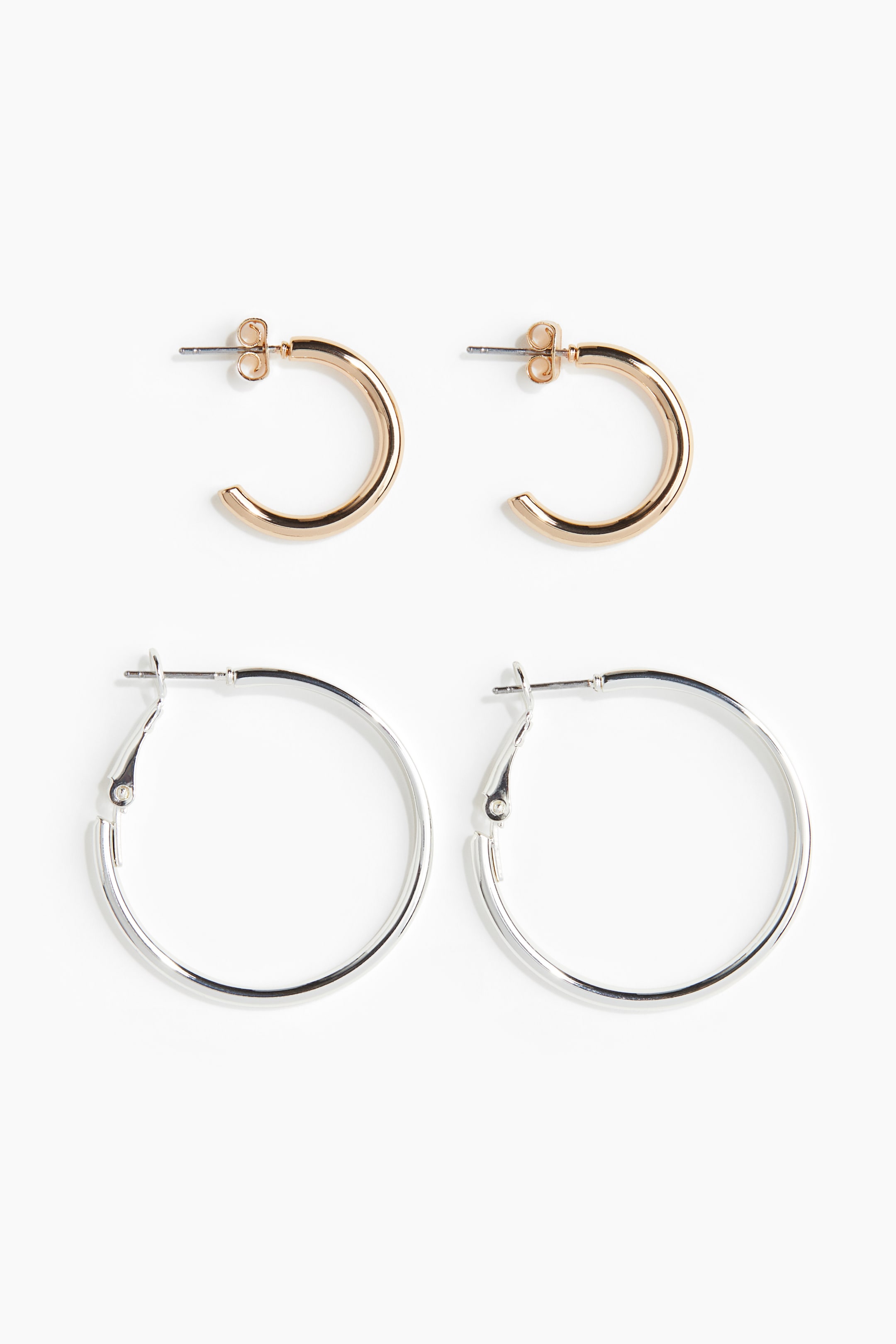 2 Pairs Hoop Earrings