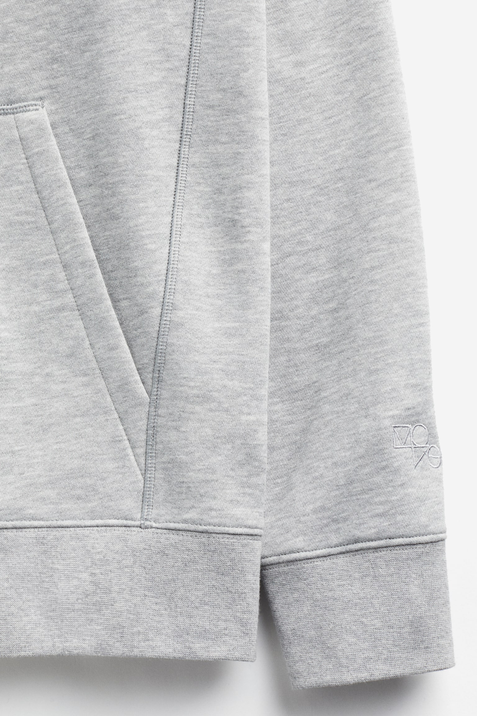 Regular Fit Activewear Hoodie In DryMove™ - Light grey marle/Black/Navy blue - 3