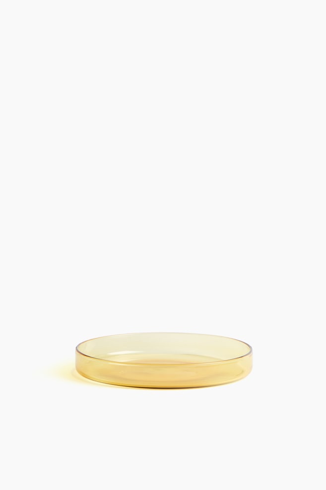Mini assiette en verre - Jaune - 1