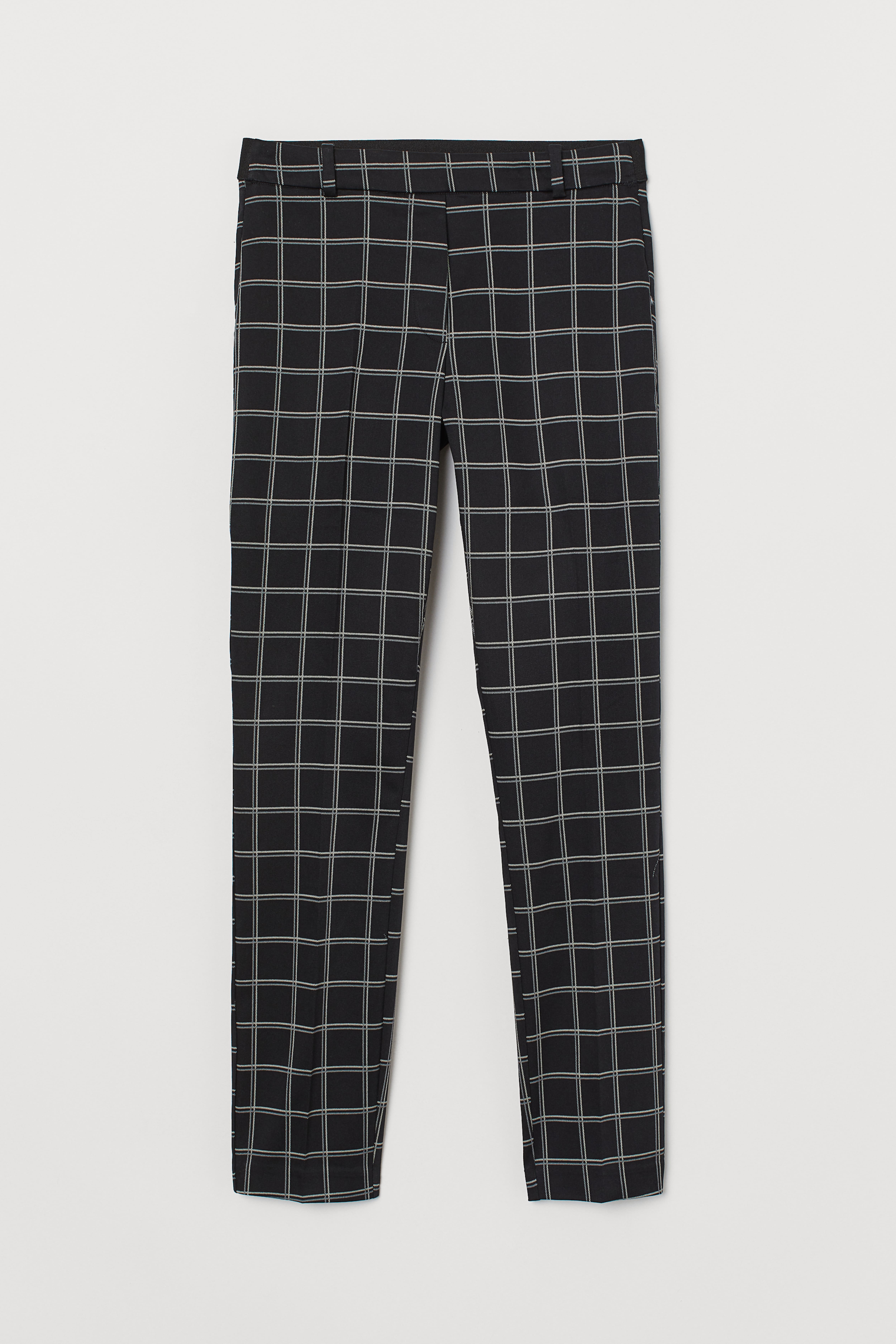 Ankle length Slacks Black checked Ladies H M US