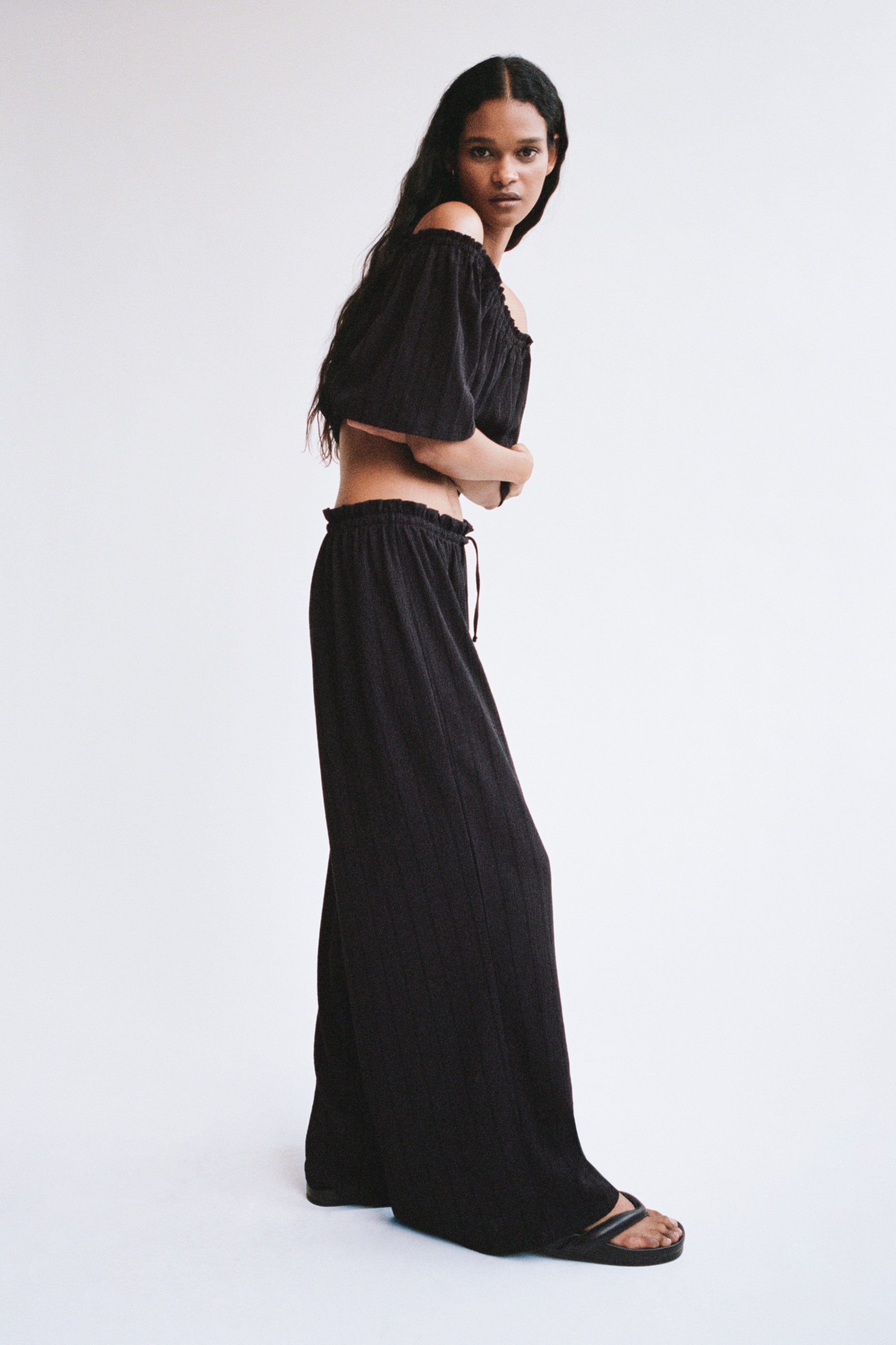Crinkled Paper-Bag Pants