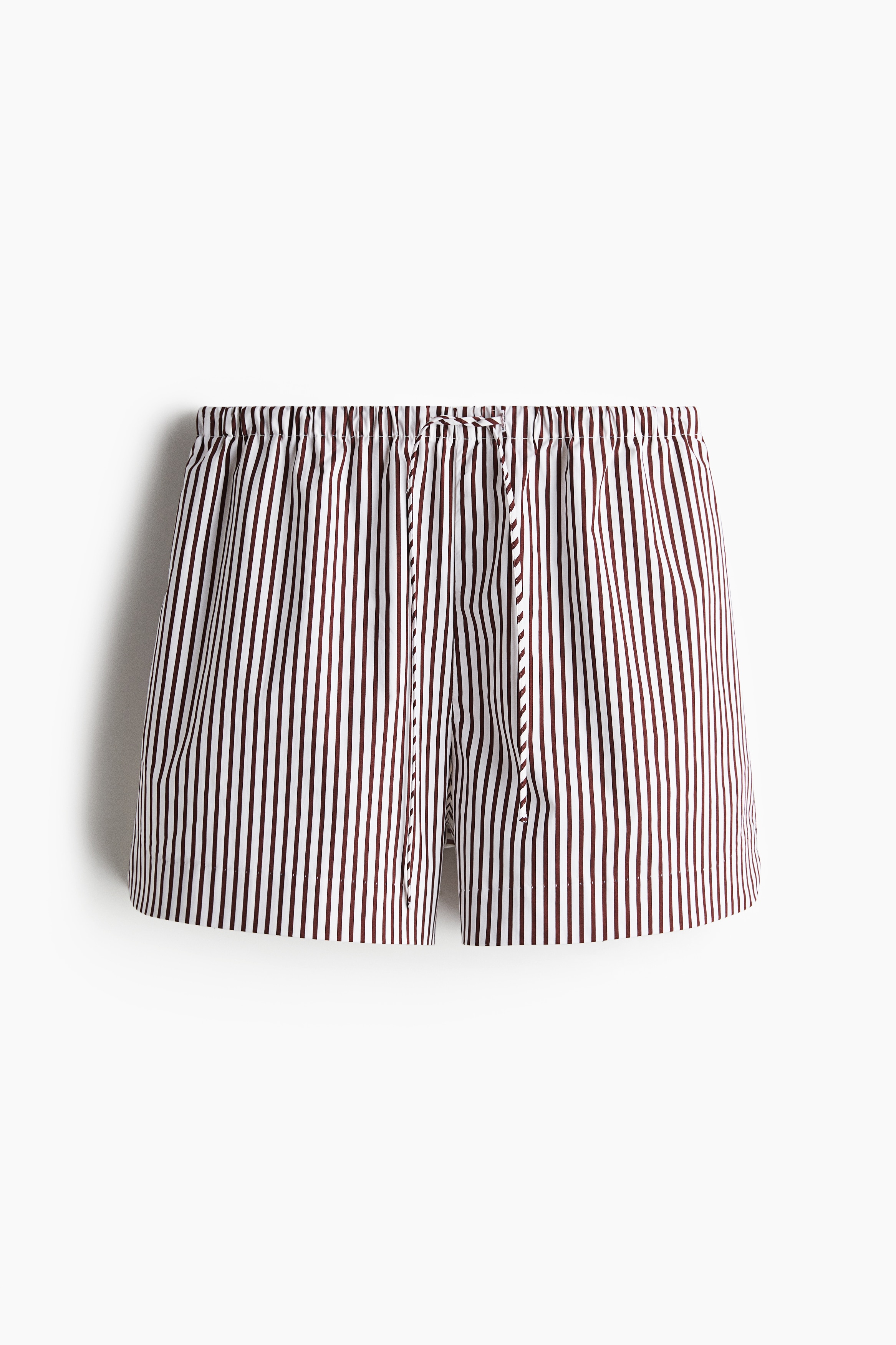 Katoenen short met drawstring - Wit/donkerbruin gestreept/Geel/gestreept/Blauw/gestreept/Donkerbruin/Rood/gestreept/Lichtblauw/gestreept