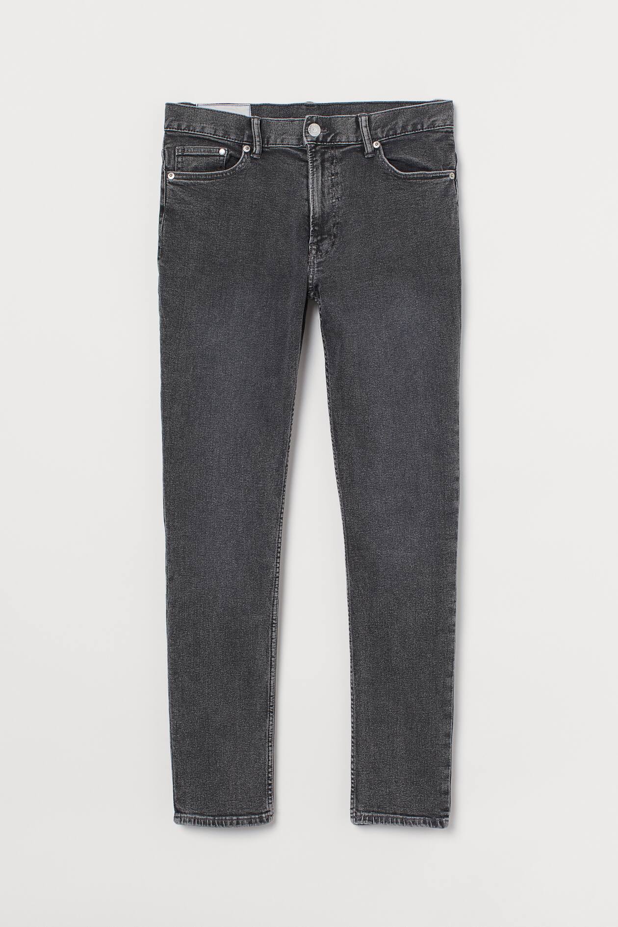 Slim Jeans - Regular waist - Long - Dark gray - Men | H&M US