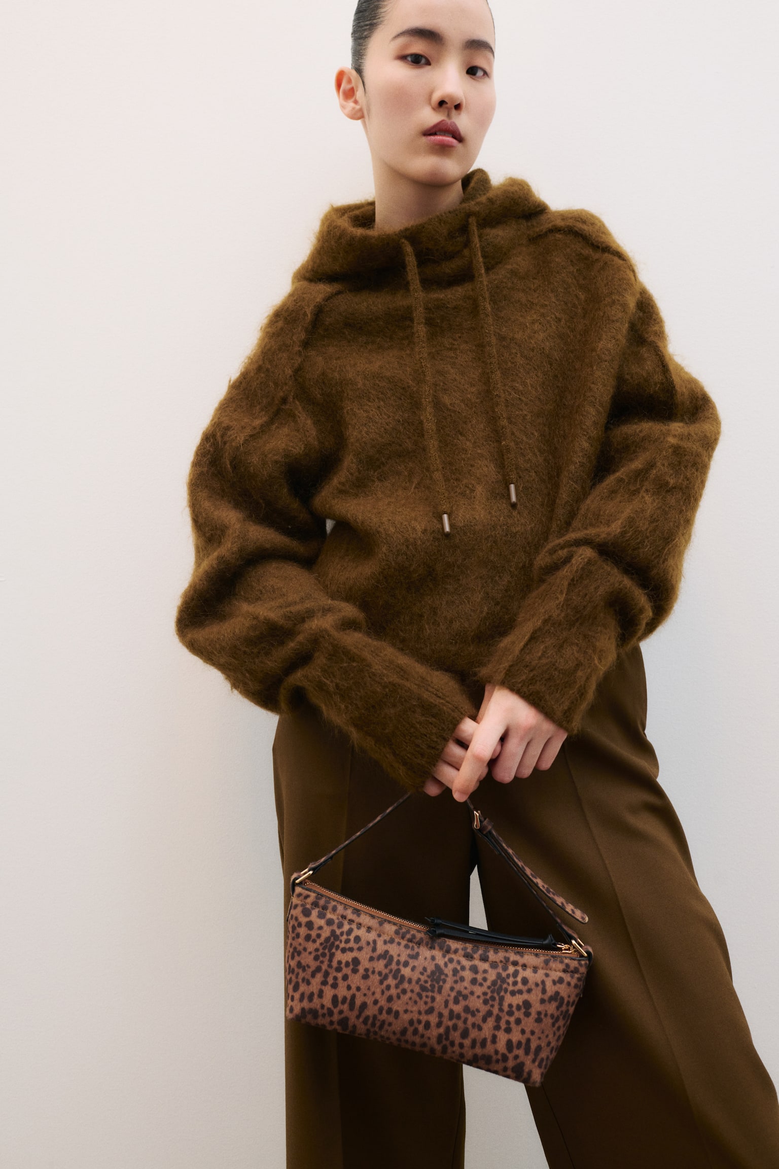 Shoulder bag - Dark beige/Leopard print - 4