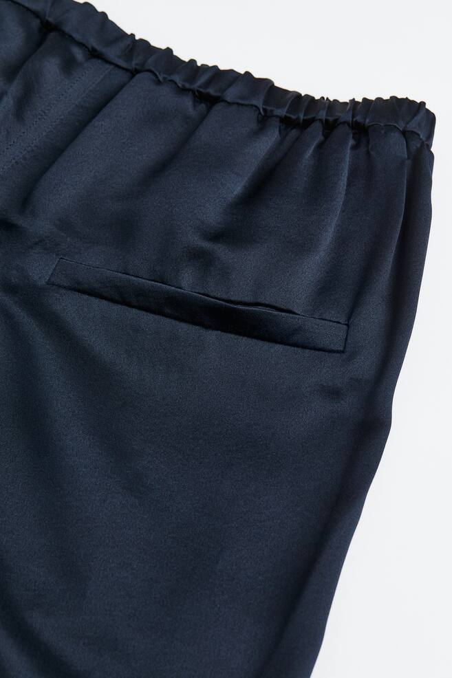 Silk-blend trousers - Navy blue/Pink - 6