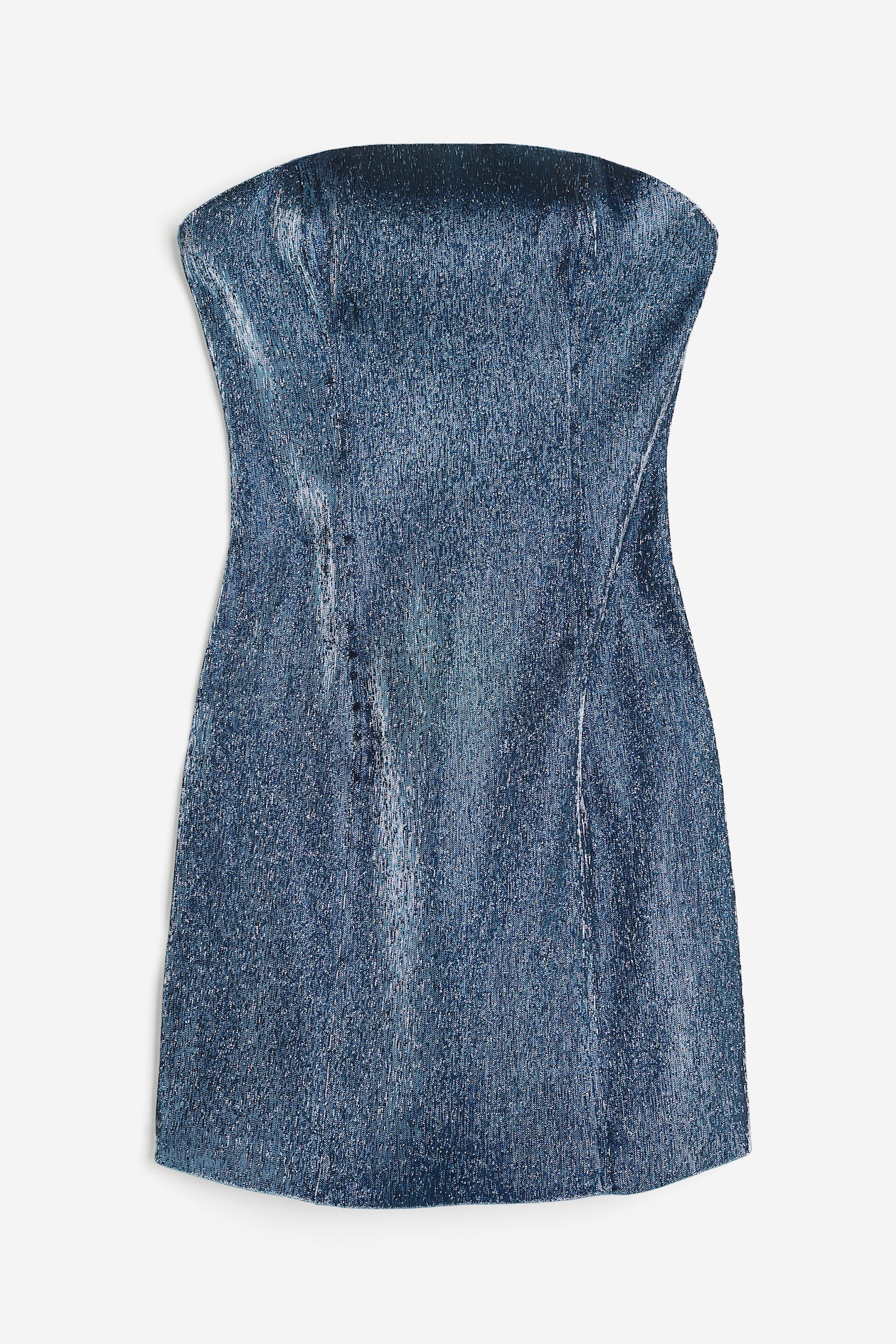 Glinsterende bandeaujurk Blauw DAMES H&M NL
