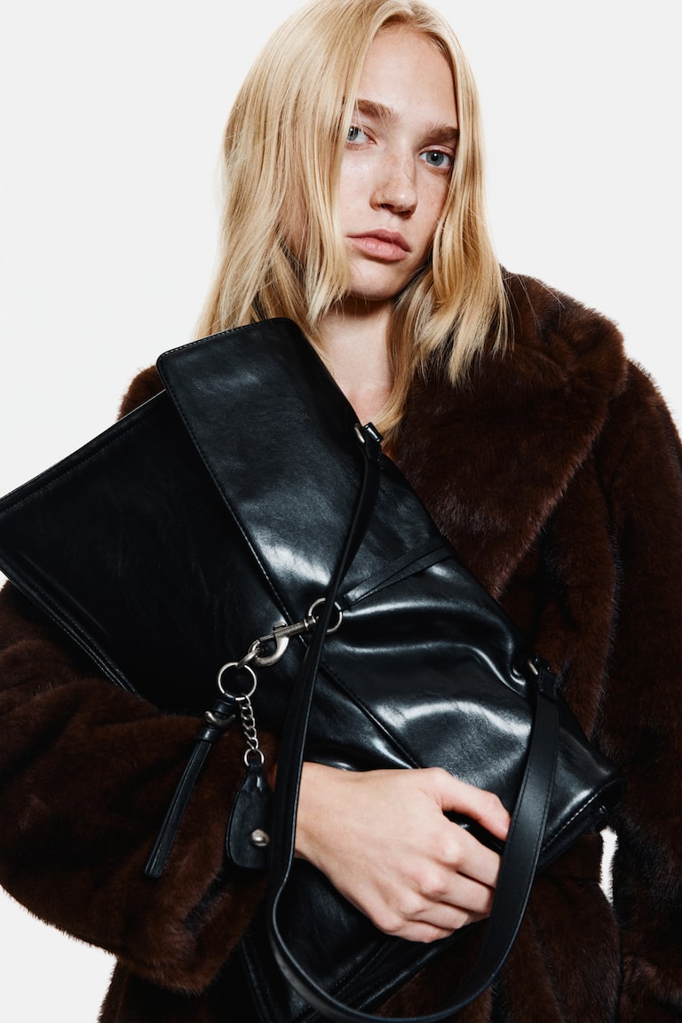 Sac à matin avec décoration Noir FEMME H&M FR