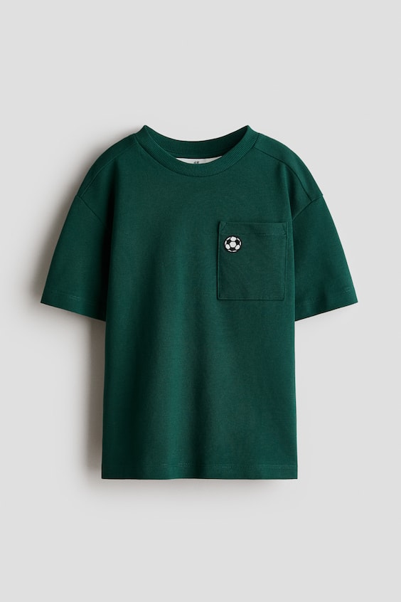 Детские футболки H&M Embroidered-Motif Piqué T-Shirt