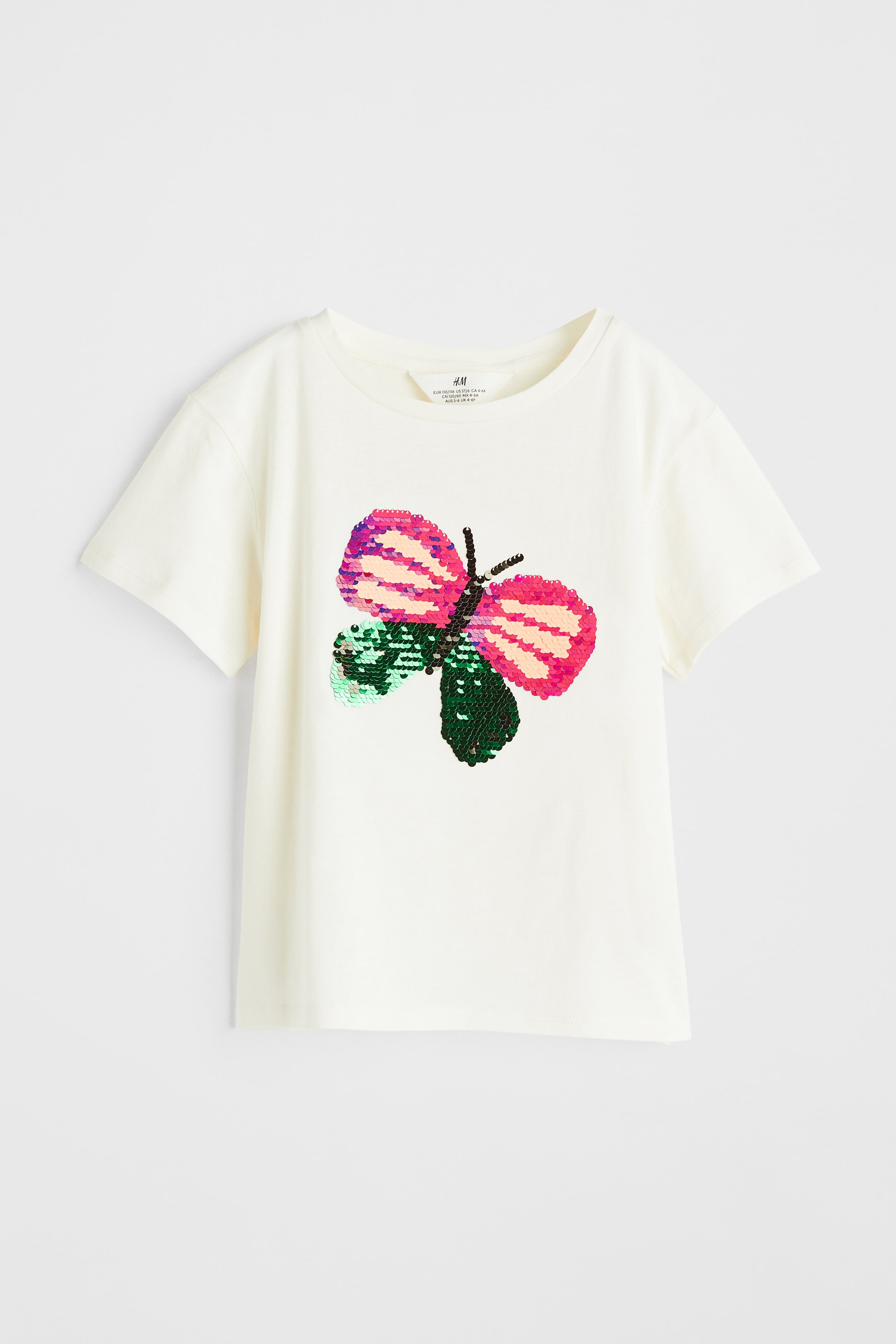 View larger image: Top - White/Butterfly - Kids | H&M IE 1