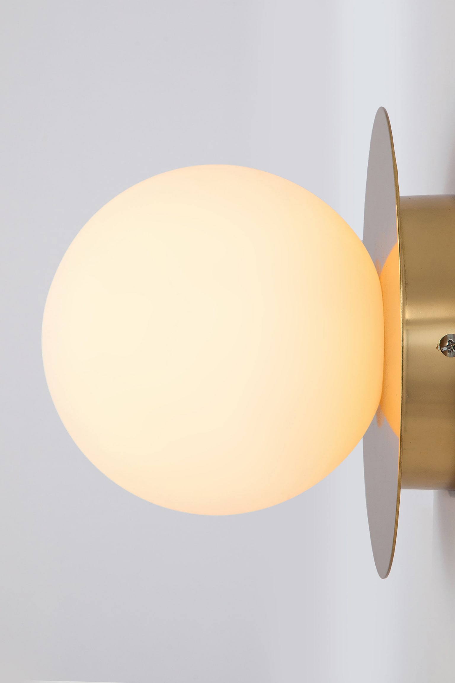 Opal Disk Wall Light - Gold/Dark Grey - 4