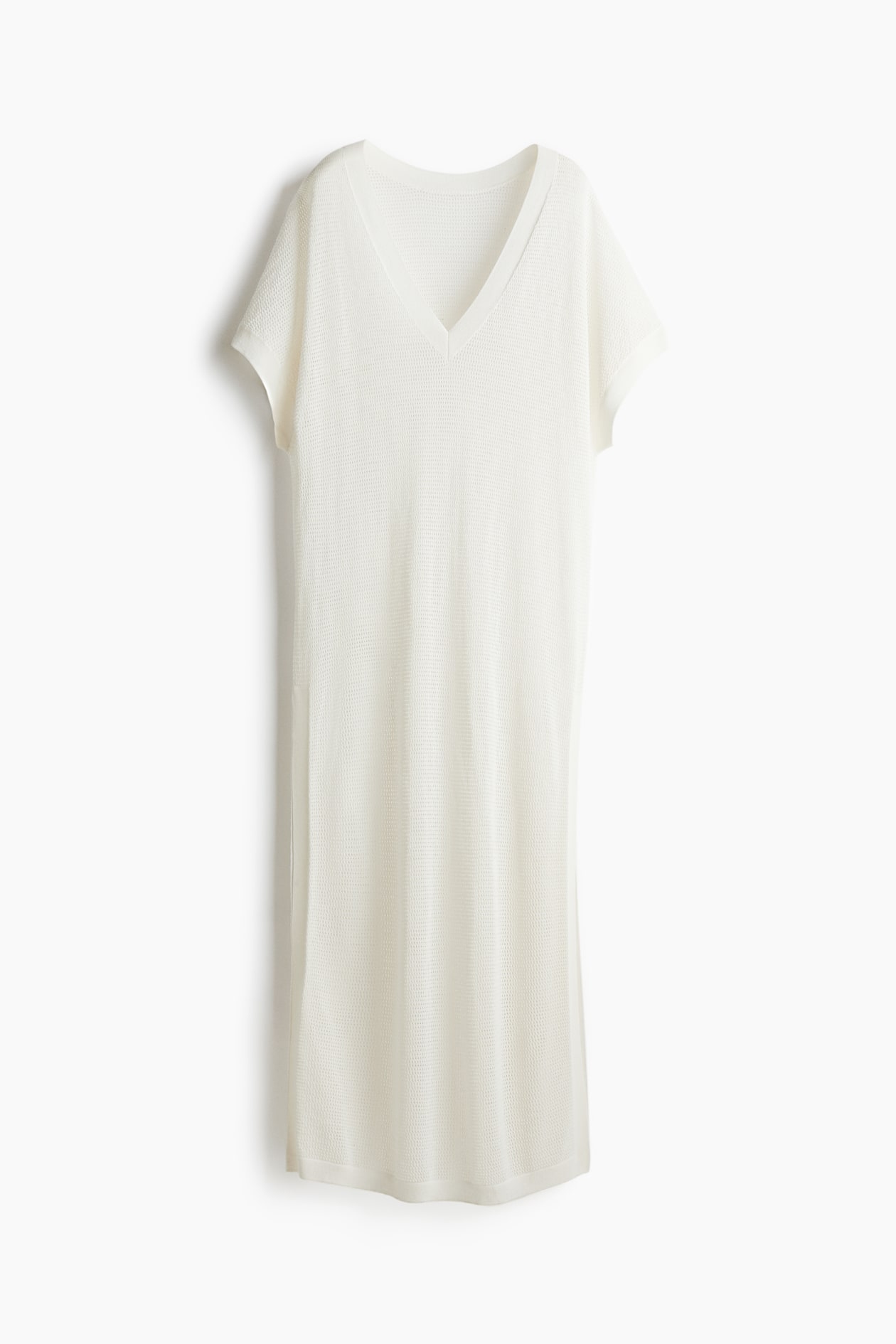Women's White Pointelle-Knit Beach Dress | H&M US