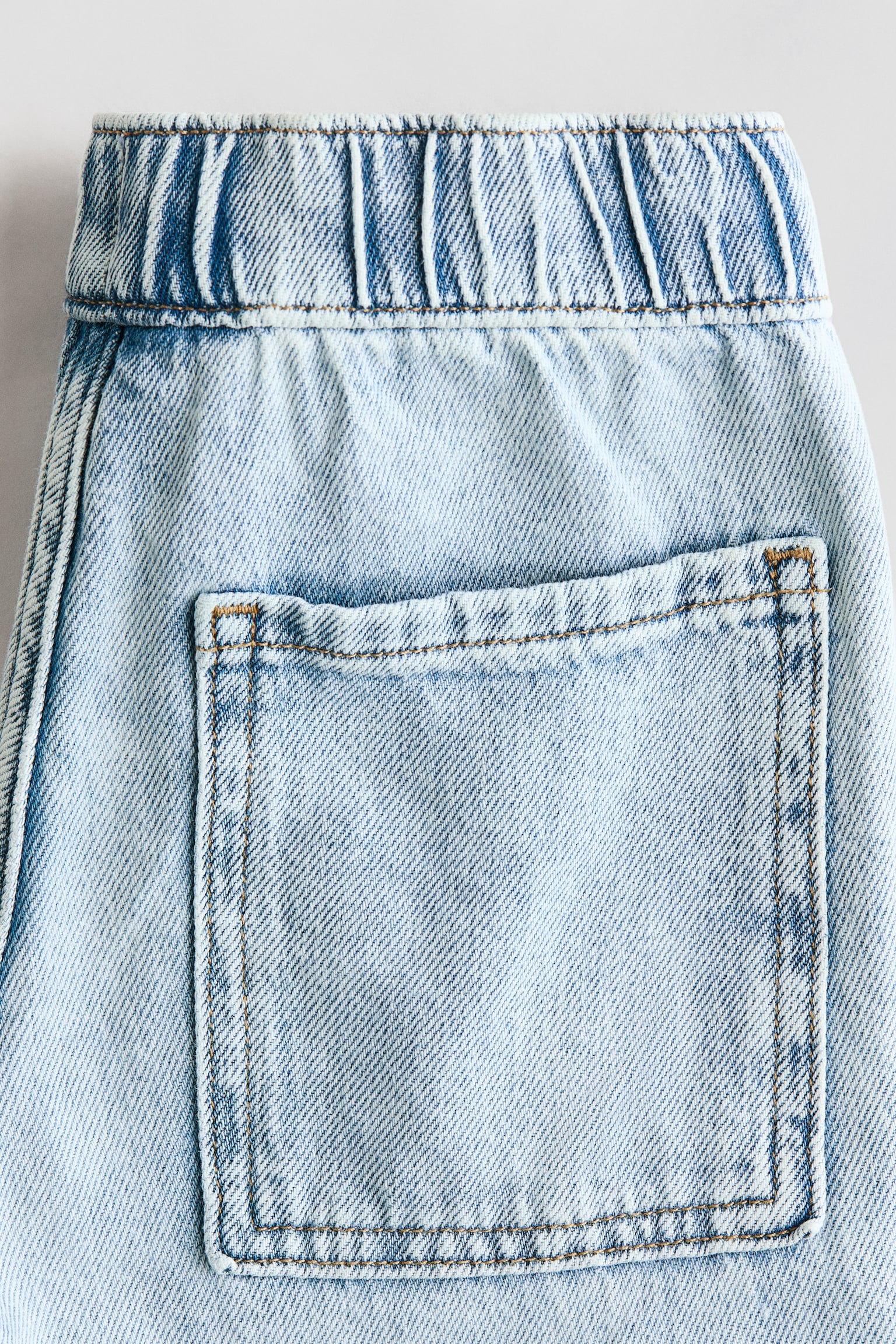 Детские джинсы H&M Cotton Denim Pants, цвет: Светлый джинсовый синий — фото 5