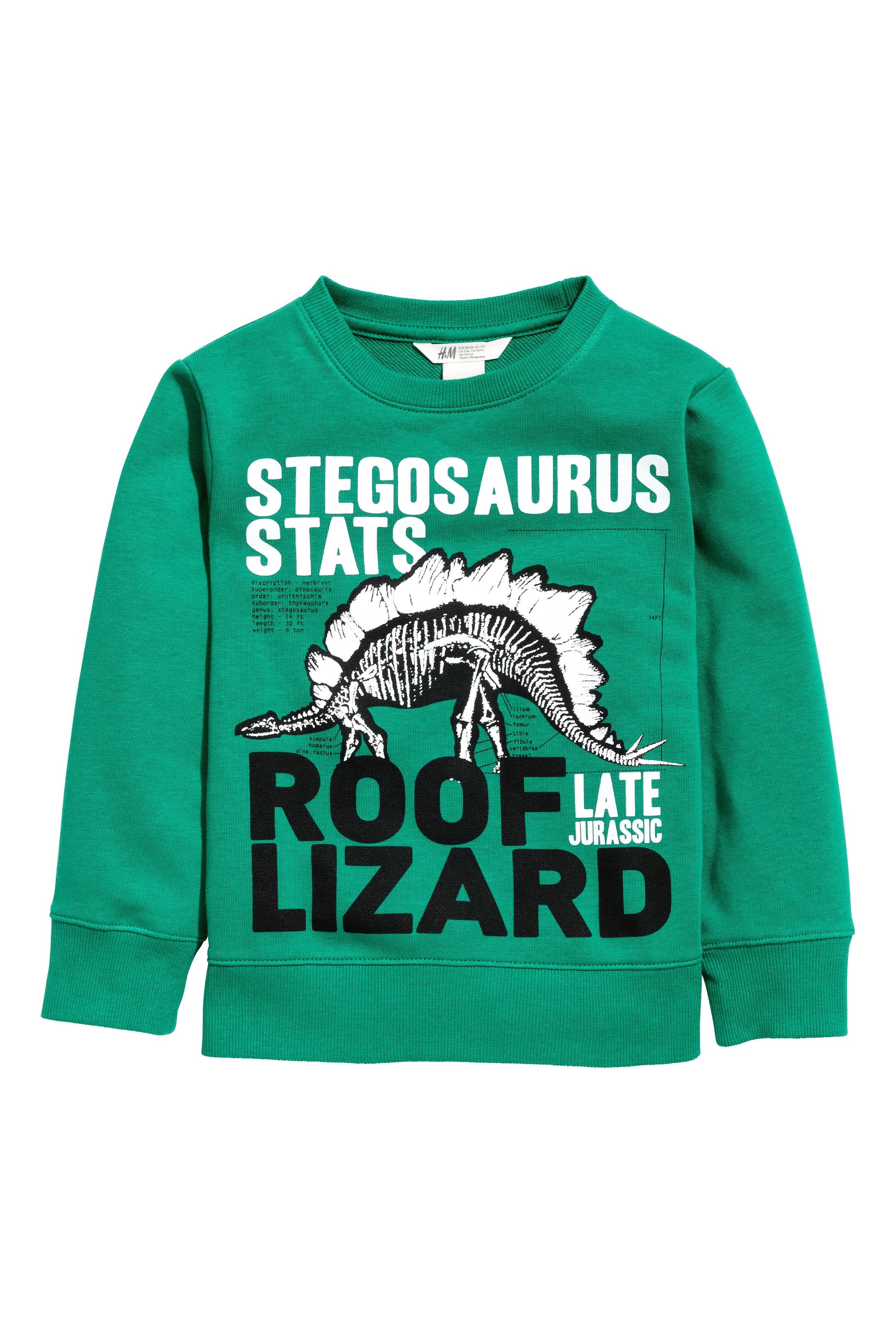 View larger image: Printed sweatshirt - Green - Kids | H&M GB 1