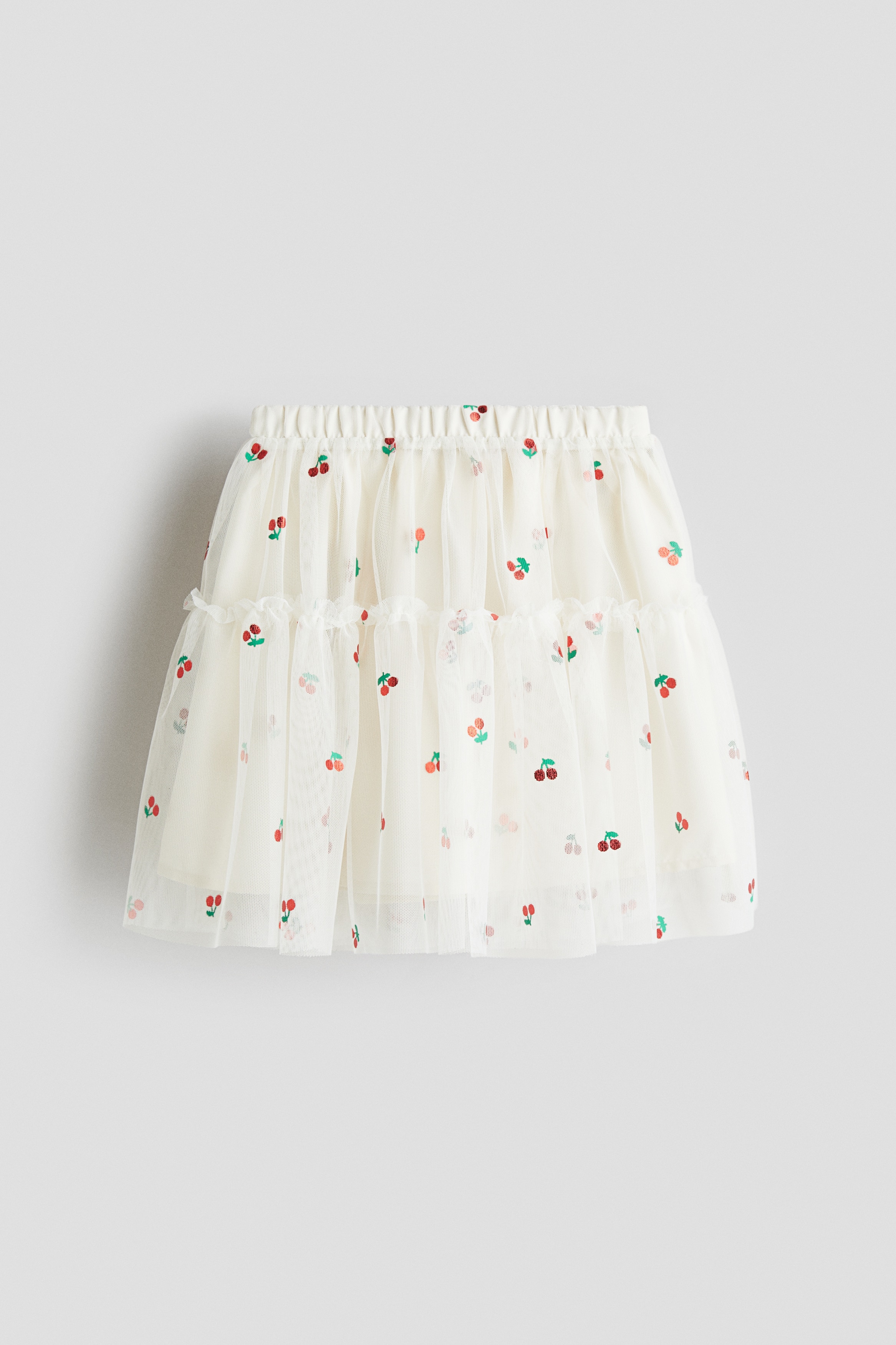 Jupe en tulle - Beige clair/cerises/Crème/arcs-en-ciel/Violet clair/cœurs