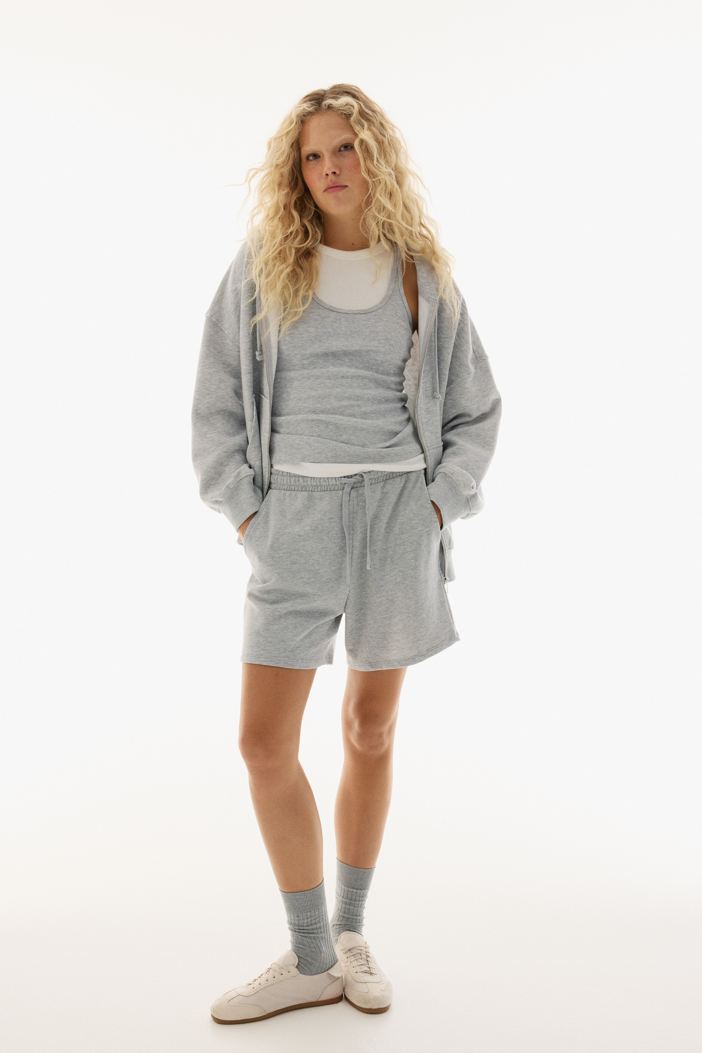 Oversized zip-through hoodie