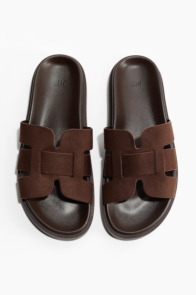 Sandals - Dark brown/White/Black/Black - 1