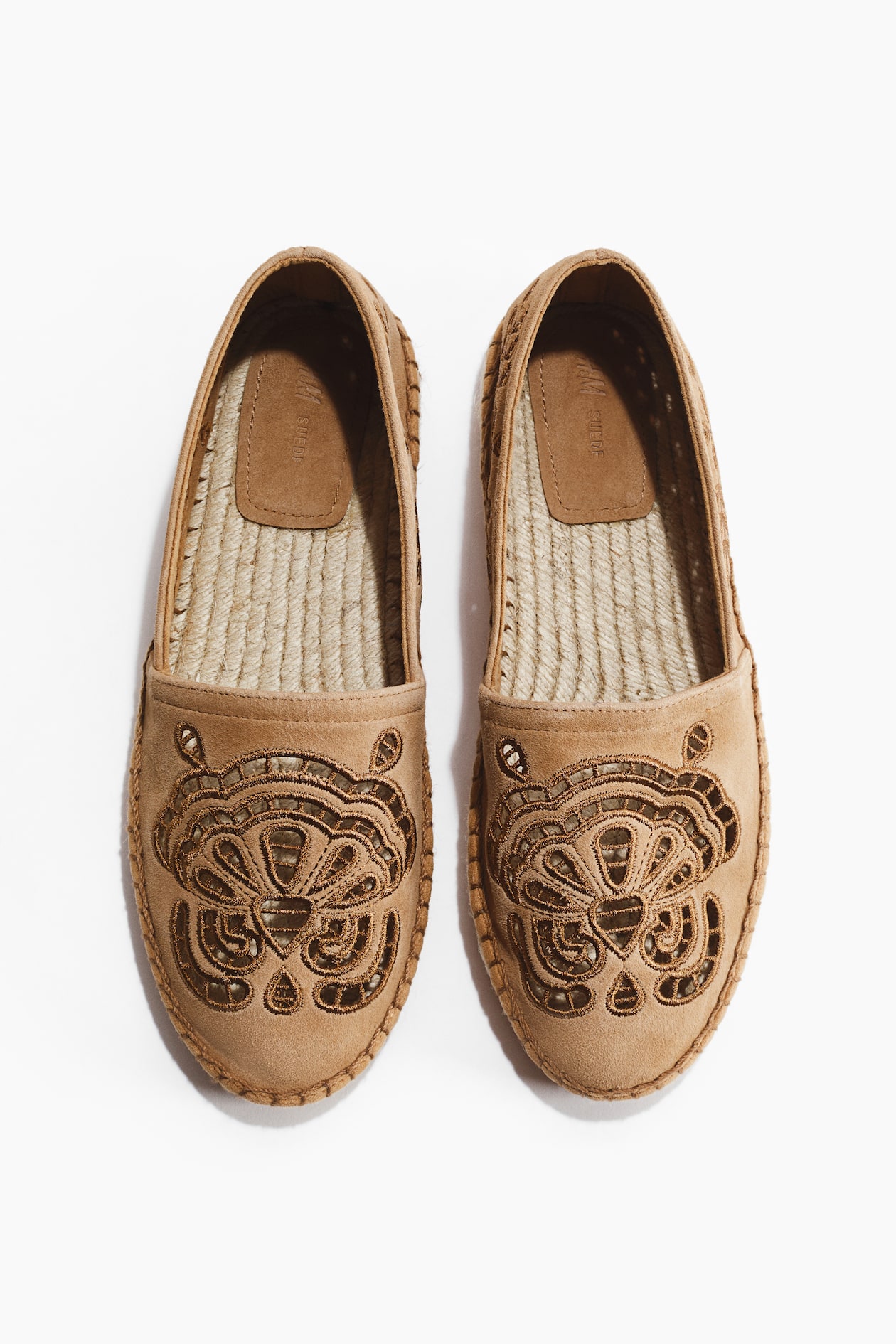 Suede Espadrilles with Eyelet Embroidery - image 2