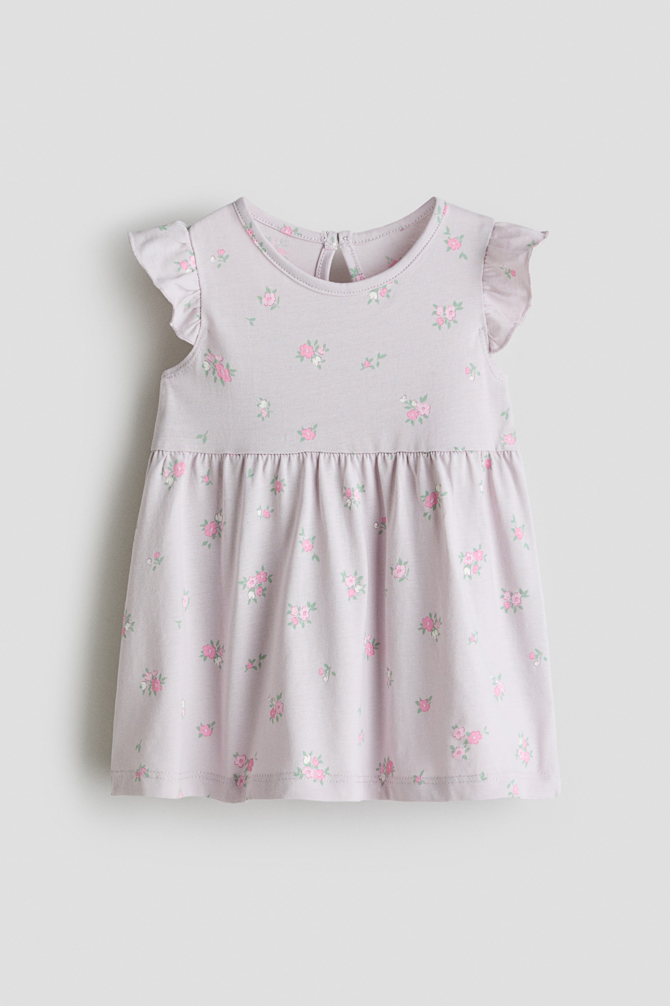 View larger image: Printed Cotton Dress - Light purple/Floral - Kids | H&M US 1