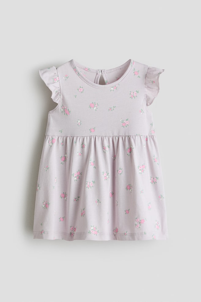 Printed cotton dress - Light purple/Floral - 1