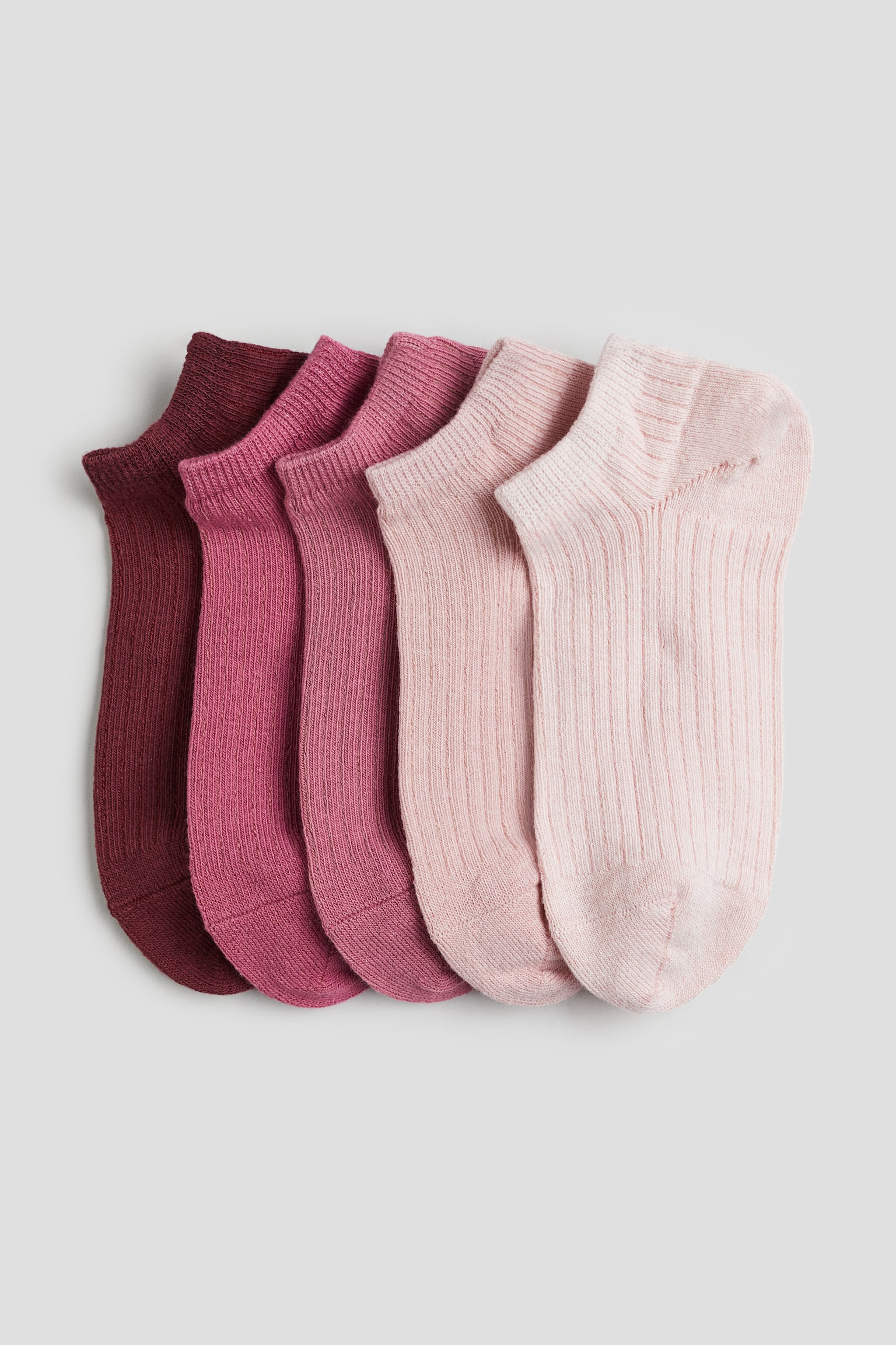 5-pack trainer socks - Old rose/Powder pink - 1