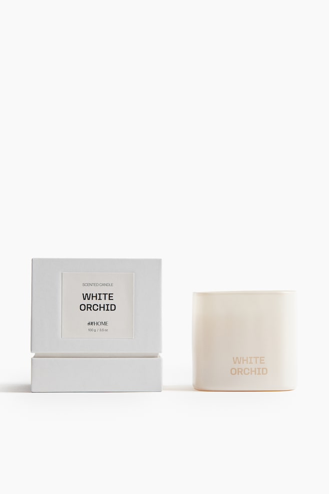 Vela aromática en recipiente de vidrio - White Orchid/Dark Honey/Juniper Haze/Golden Saffron - 1