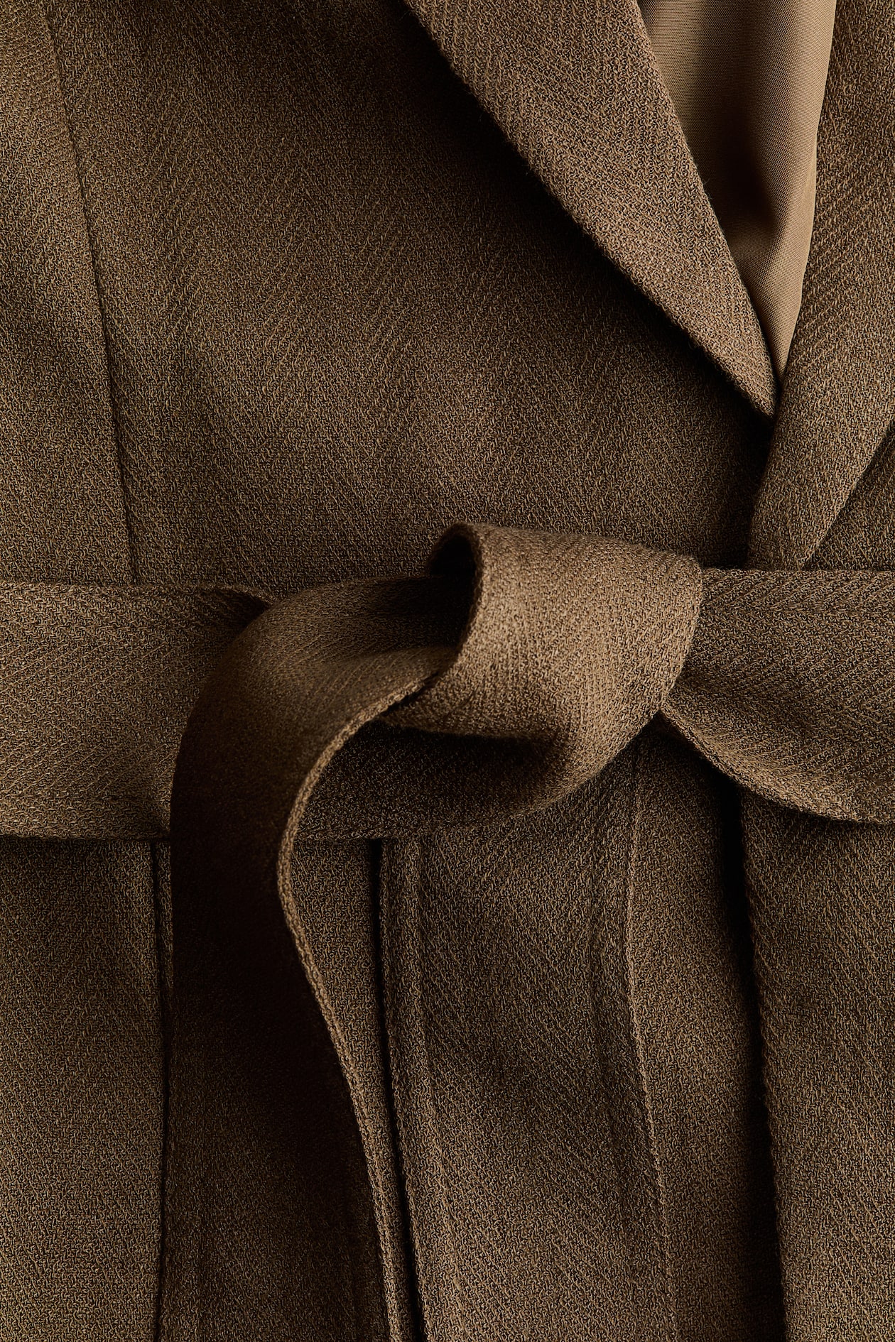 Textured-Weave Tie-Belt Blazer - image 2
