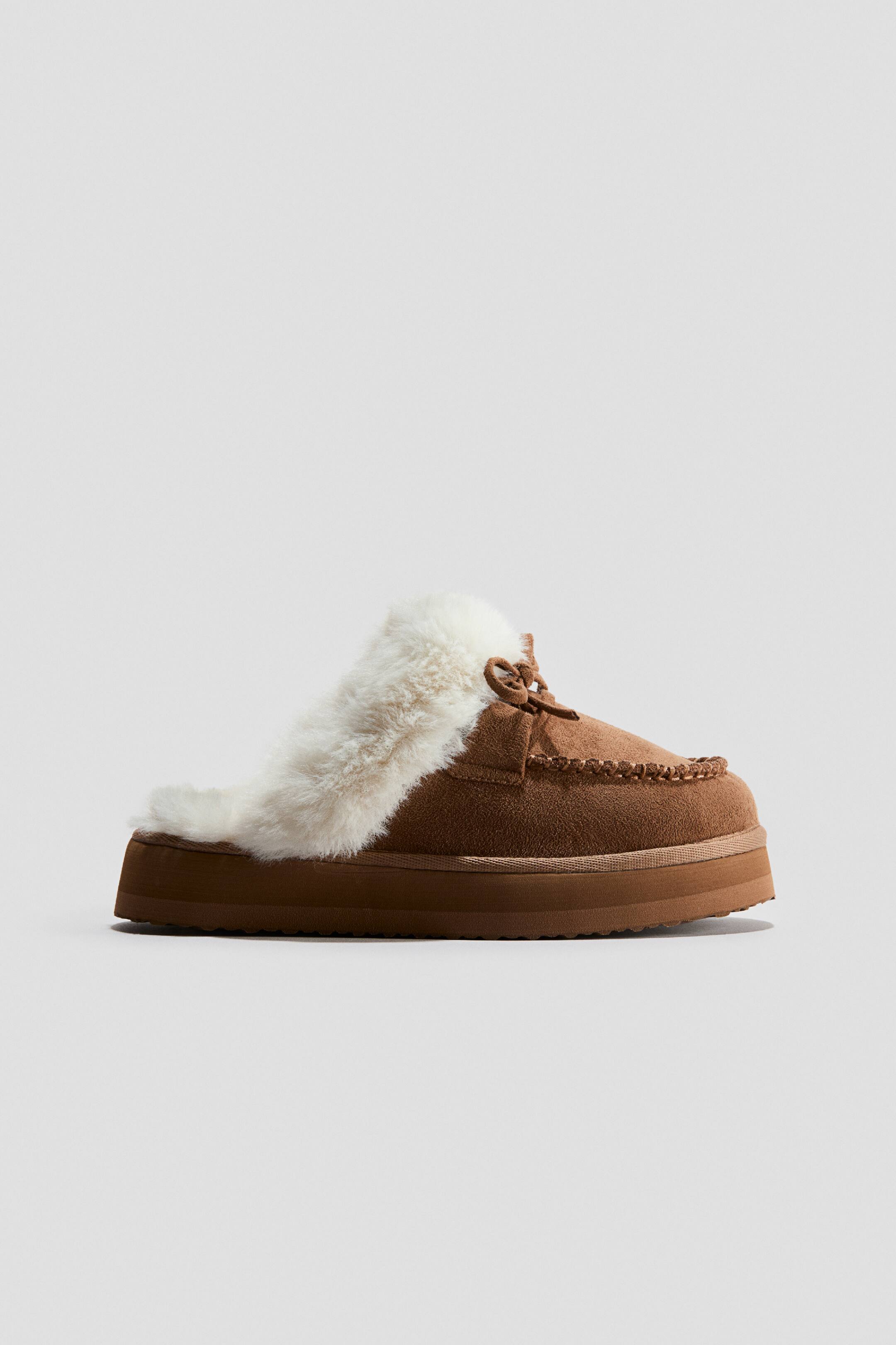 View larger image: Warm-lined flatform mules - Beige - Kids | H&M 1