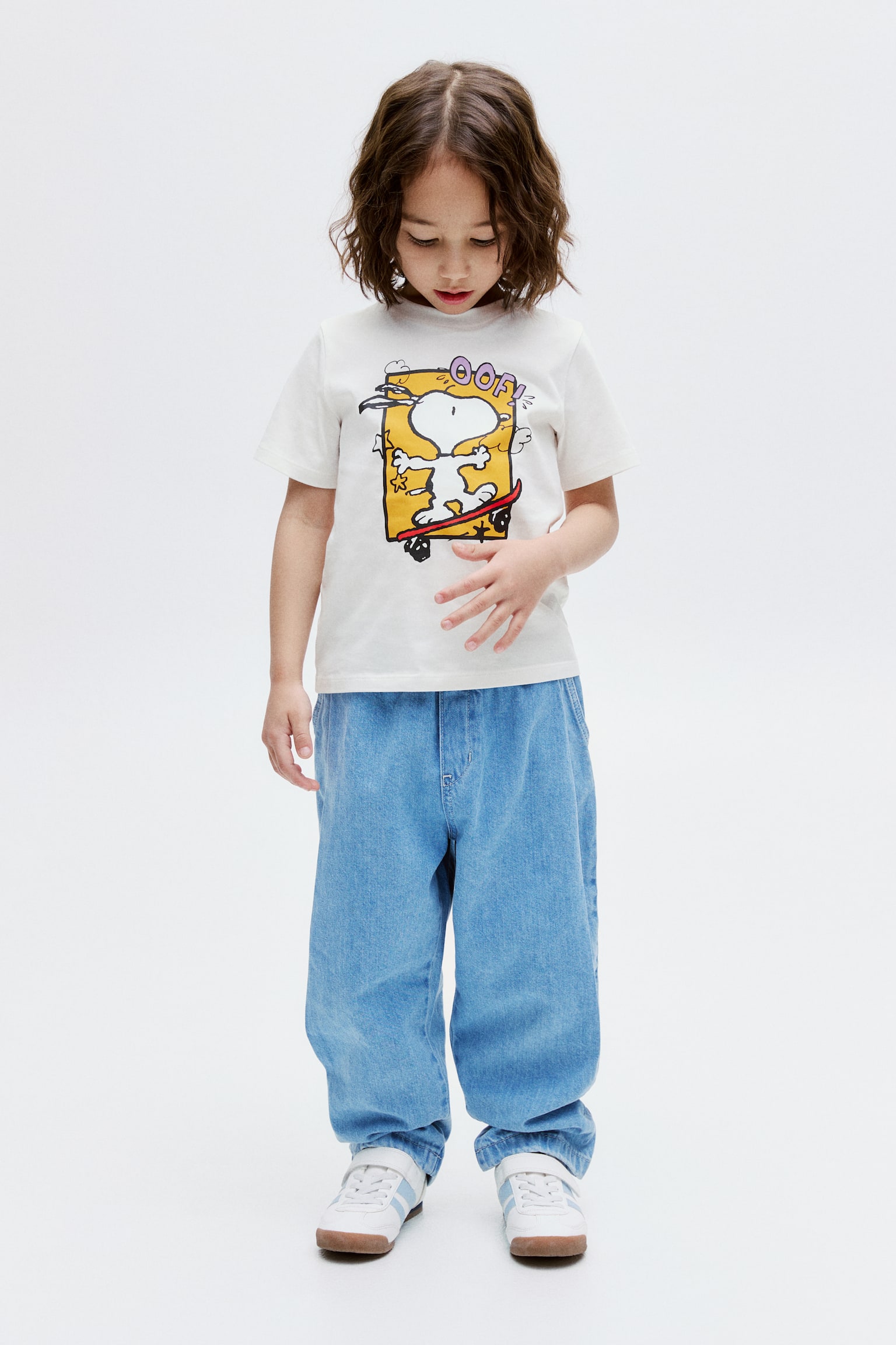 Áo thun in hình - Màu kem/Snoopy/Màu vàng/Snoopy/Màu xanh tím than/Snoopy/Màu xanh dương sáng/Snoopy - 2