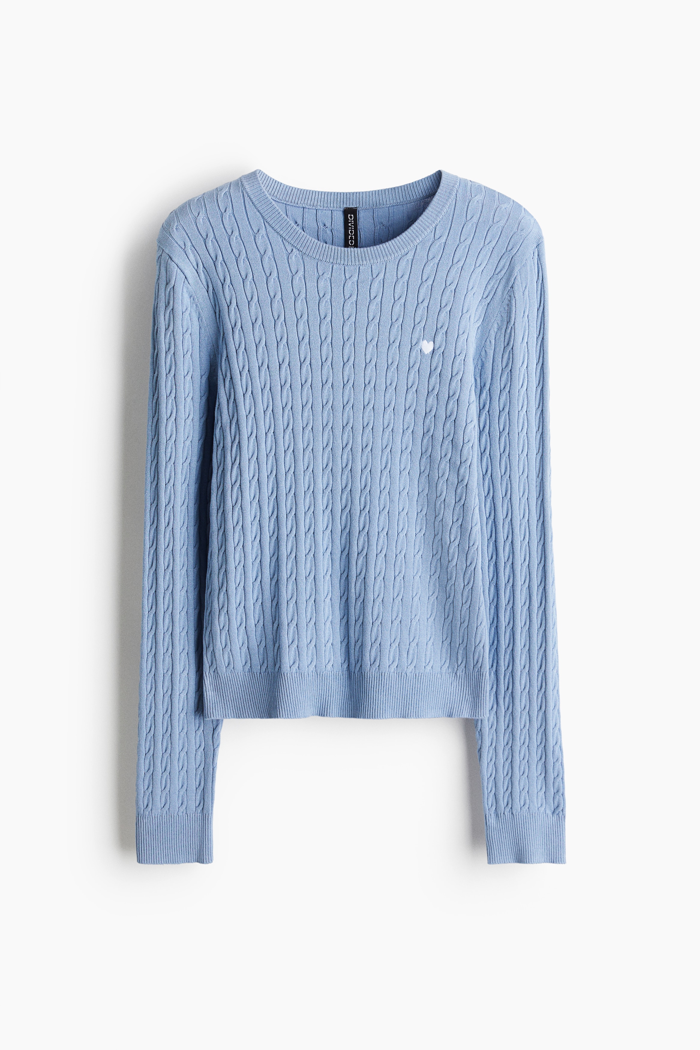 Cable-Knit Sweater - Blue/White/Dark gray/Light pink/Burgundy/Navy blue