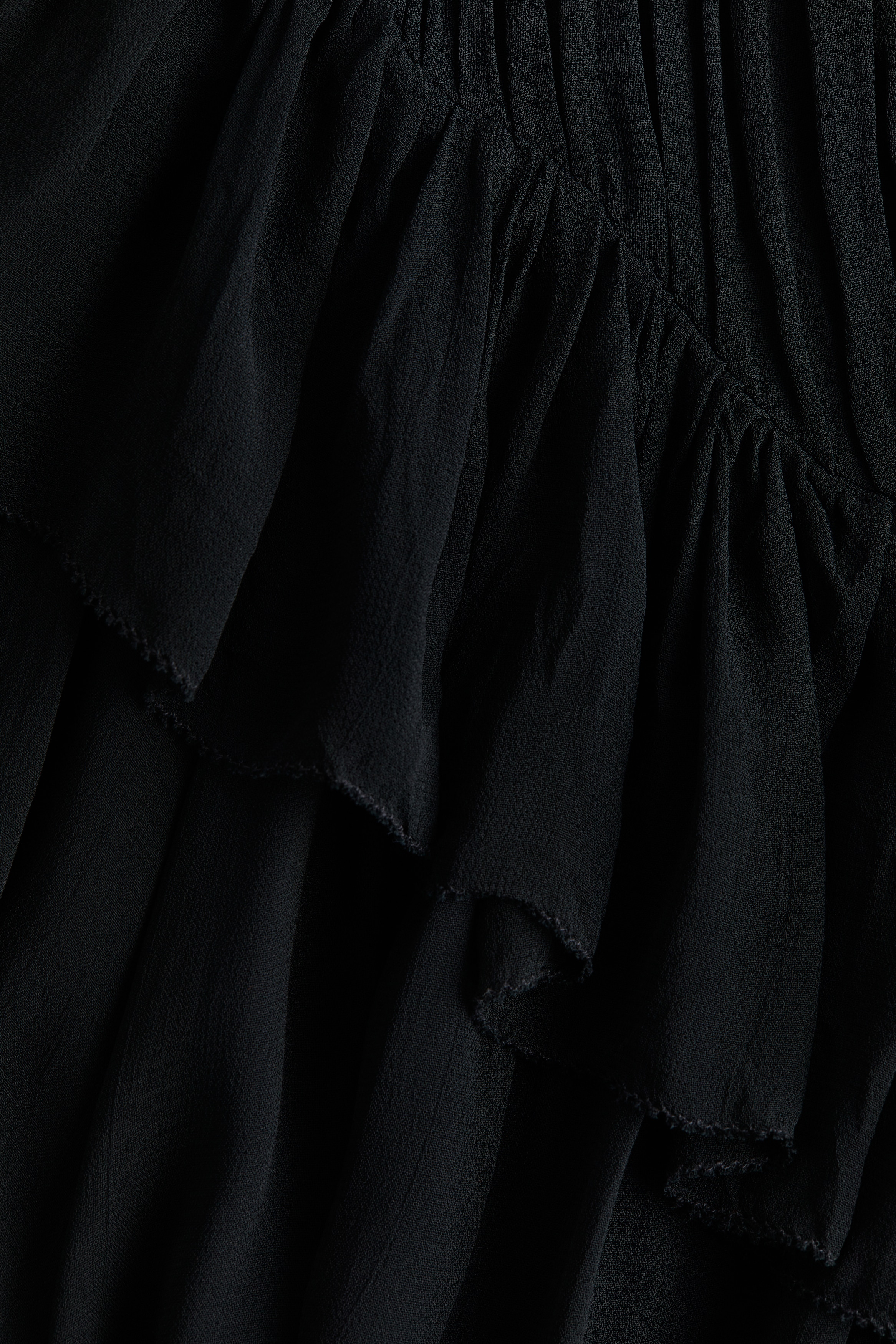 Frill-trimmed chiffon blouse