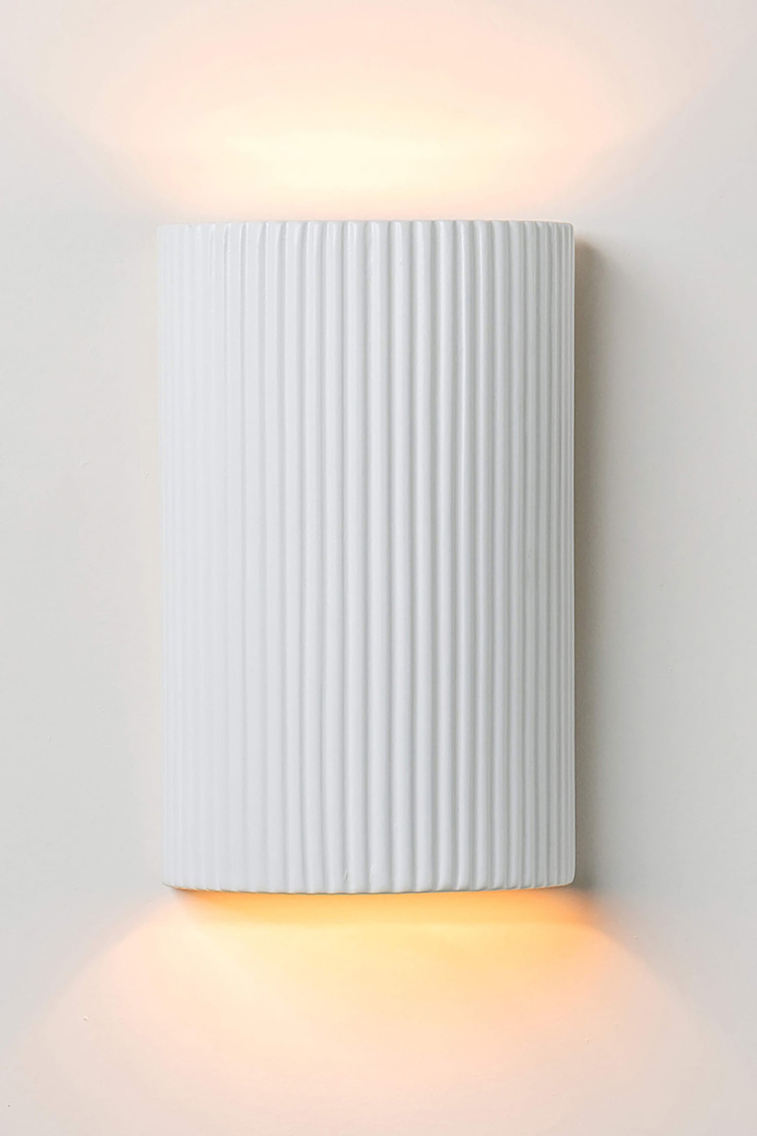 Ceramic Pillar Wall Light - White - 6