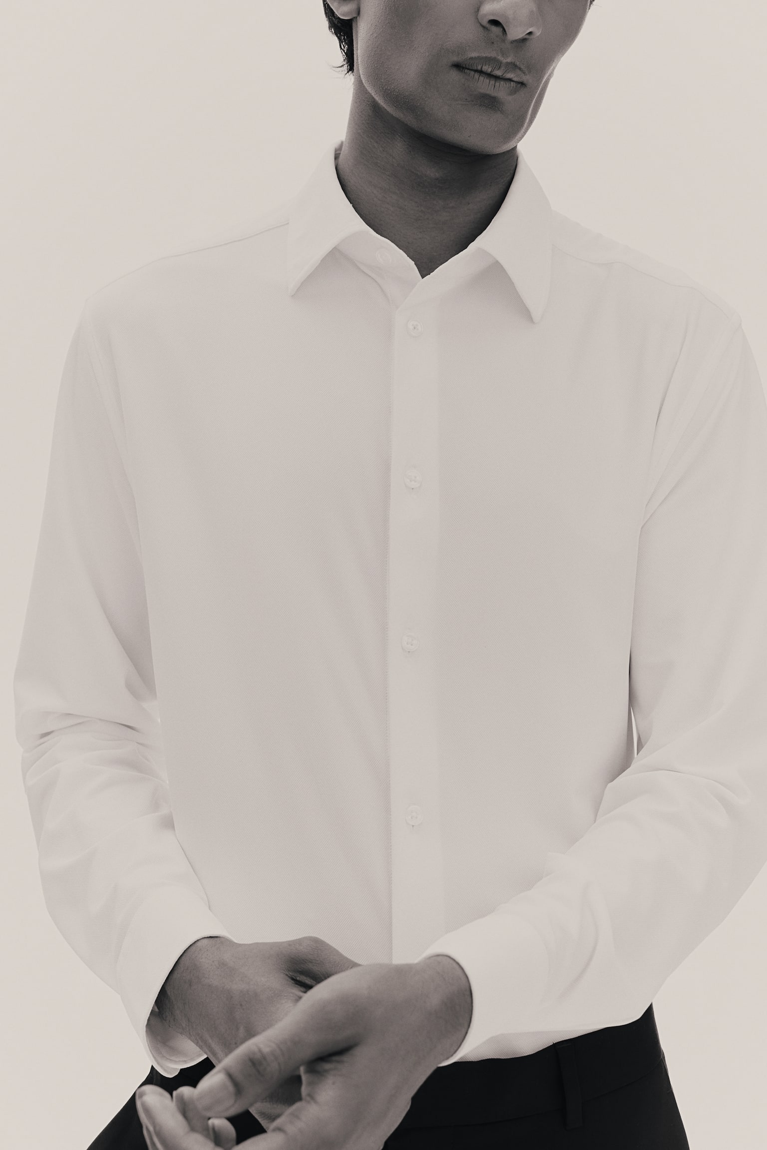 Slim Fit Shirt - White/Black - 6