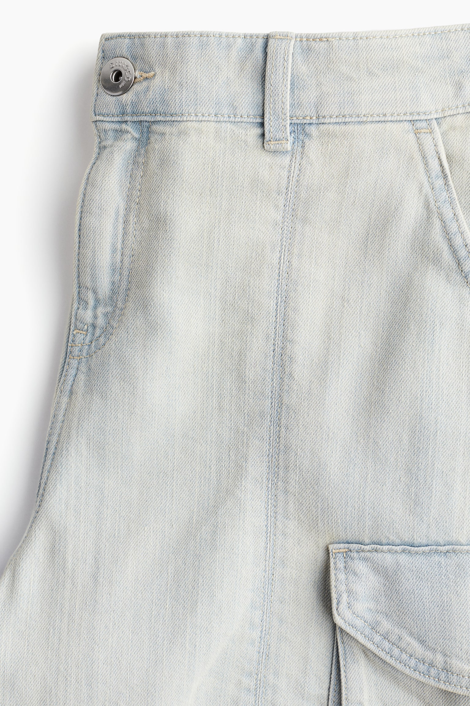 Baggy Low Cargo Jeans - Pale denim blue/Grey - 3