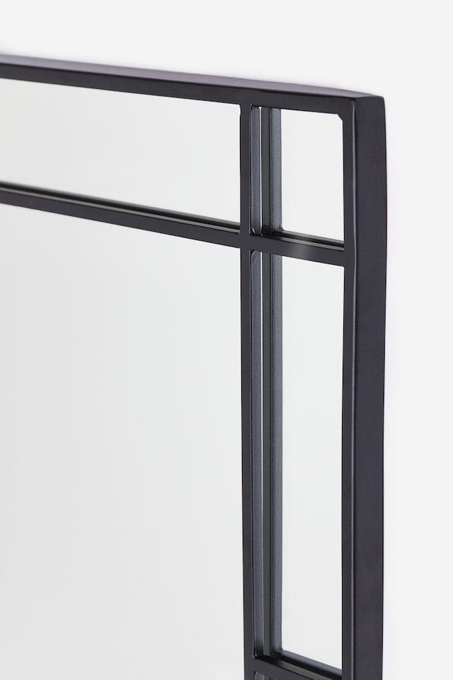 Miroir avec cadre en métal - Noir/Doré - 2