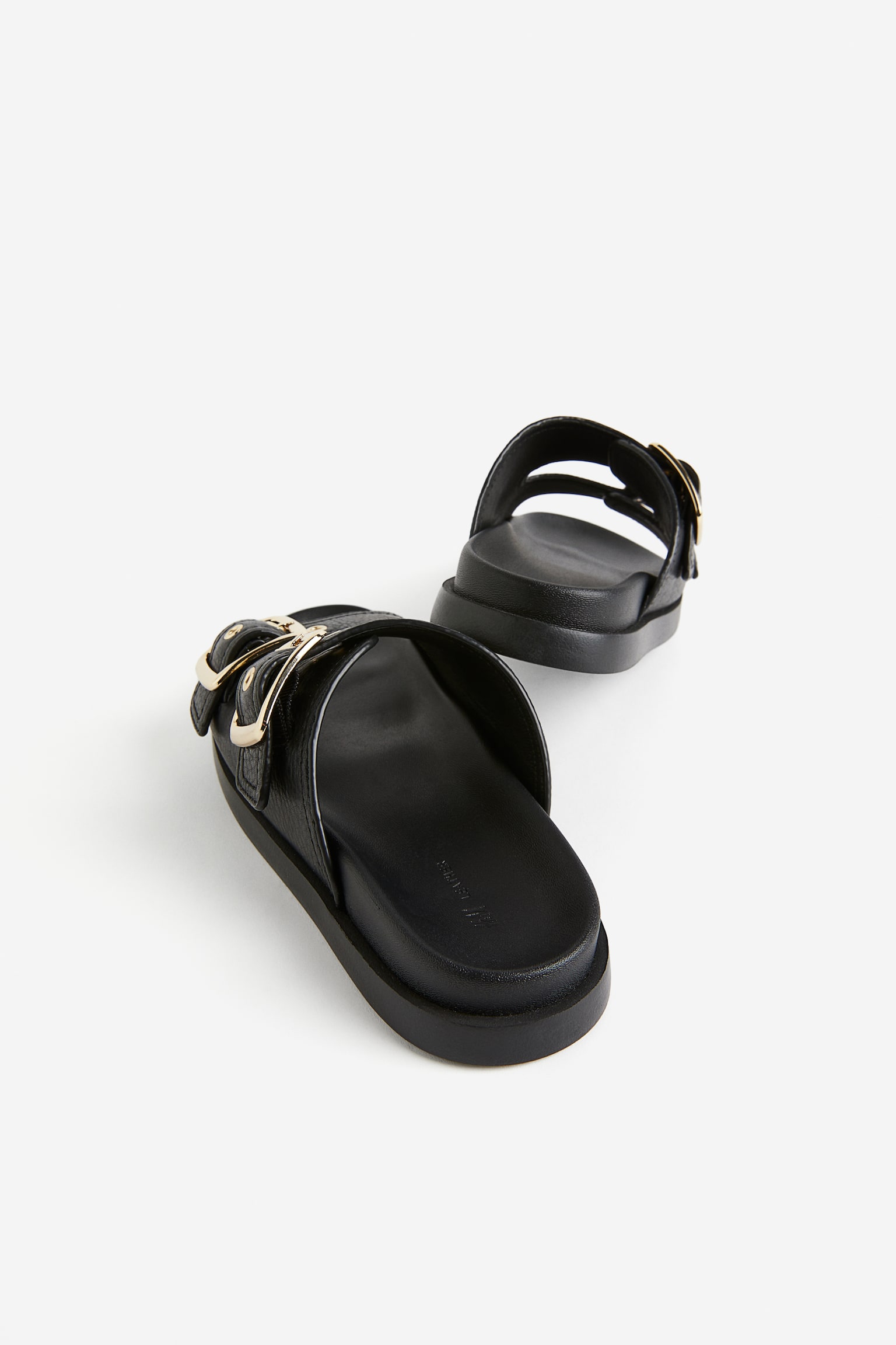 Leather Sandals - Black - 5