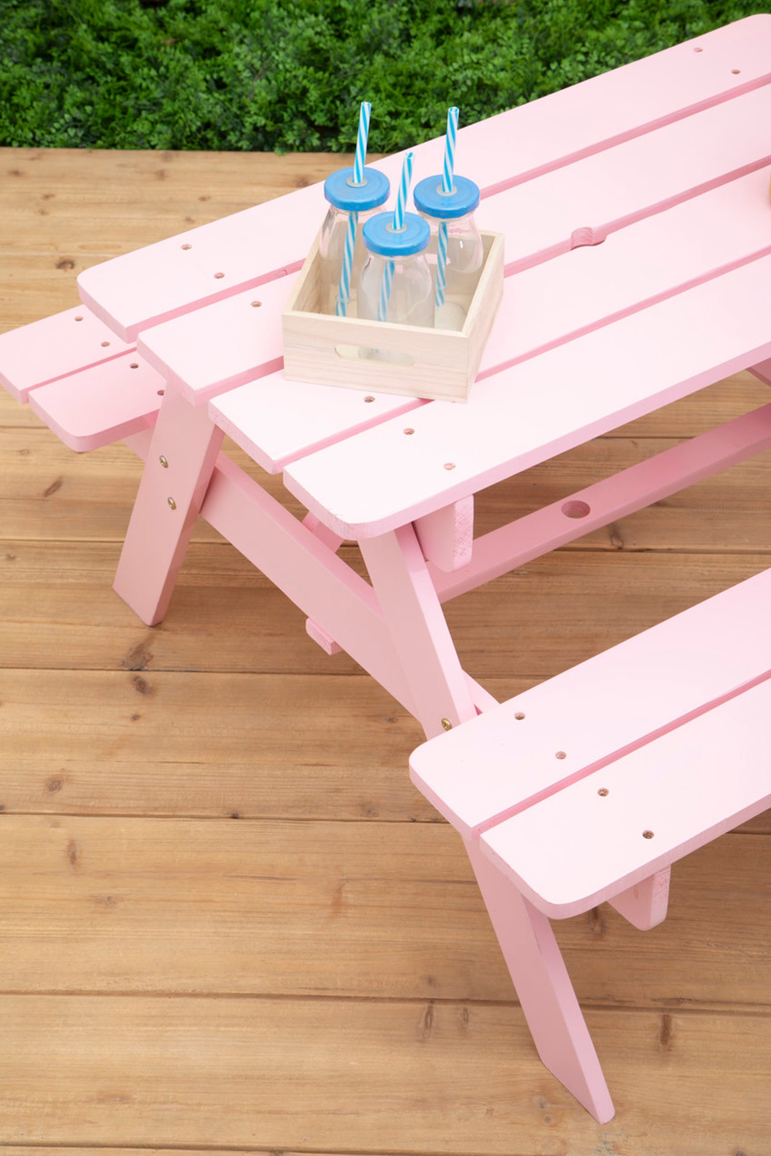 Brighton Kids Picnic Bench - Pink/Grey - 6