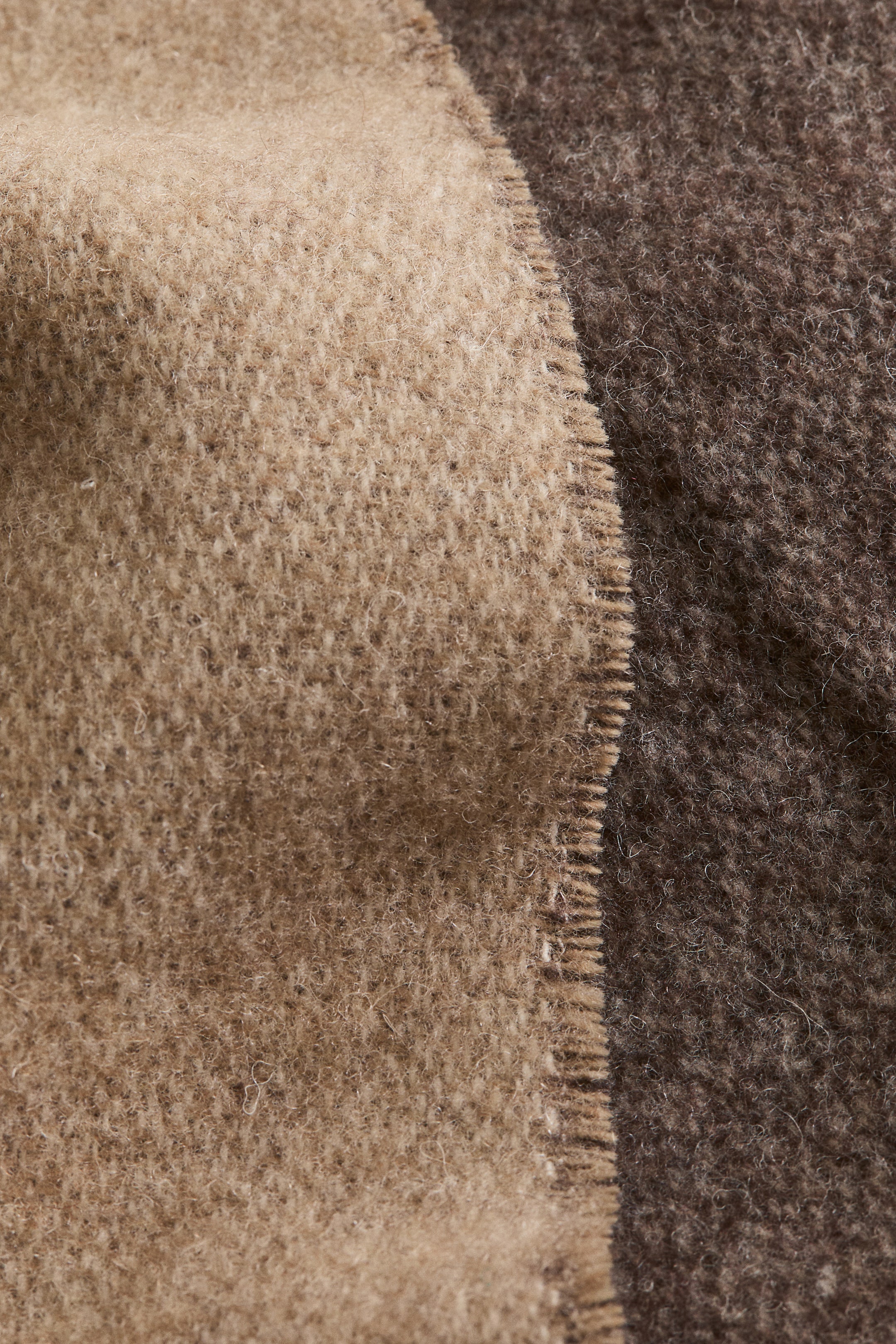 Wool-Blend Throw with Fringe