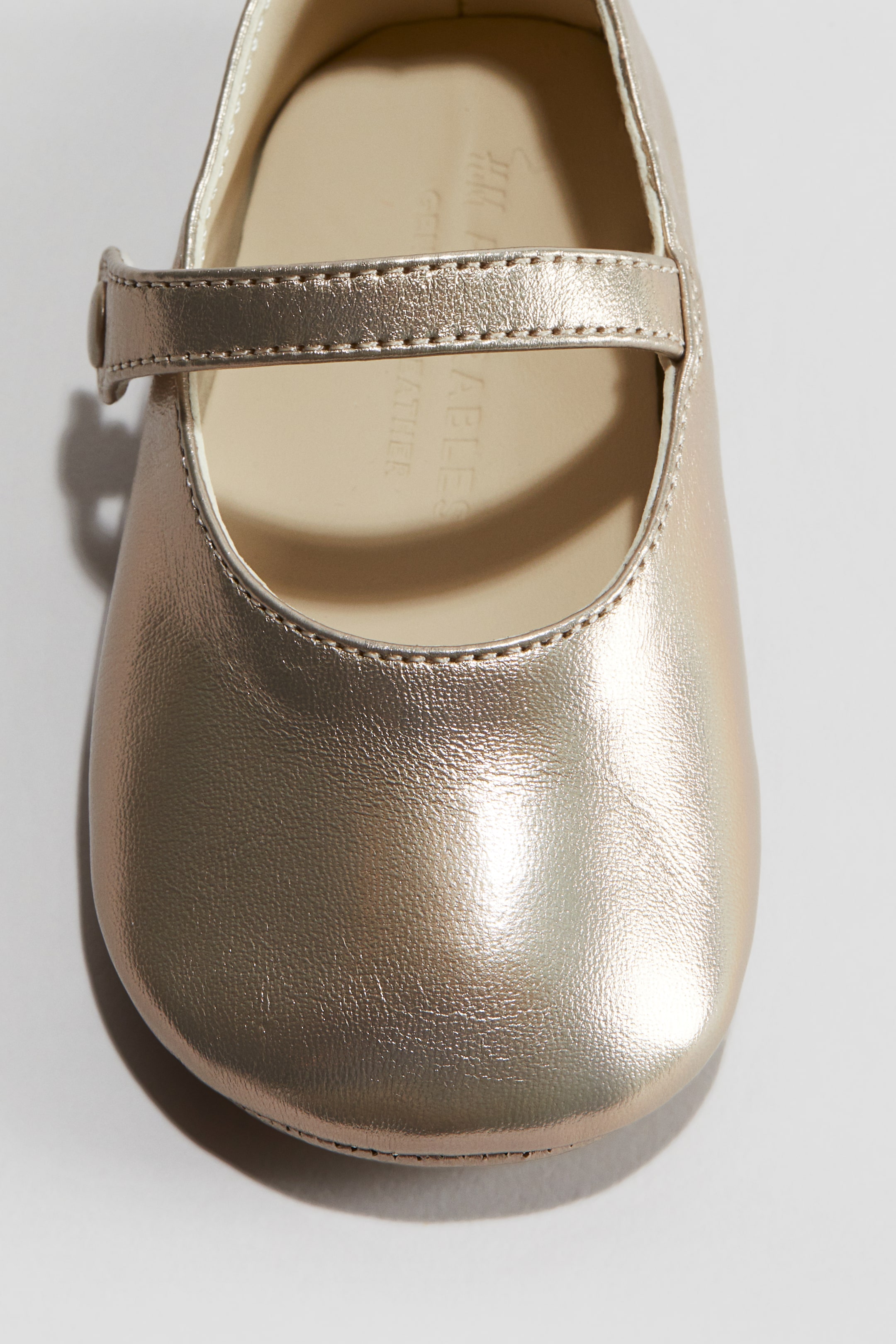 Leather soft-sole ballet pumps - Gold-coloured - Kids | H&M GB 3