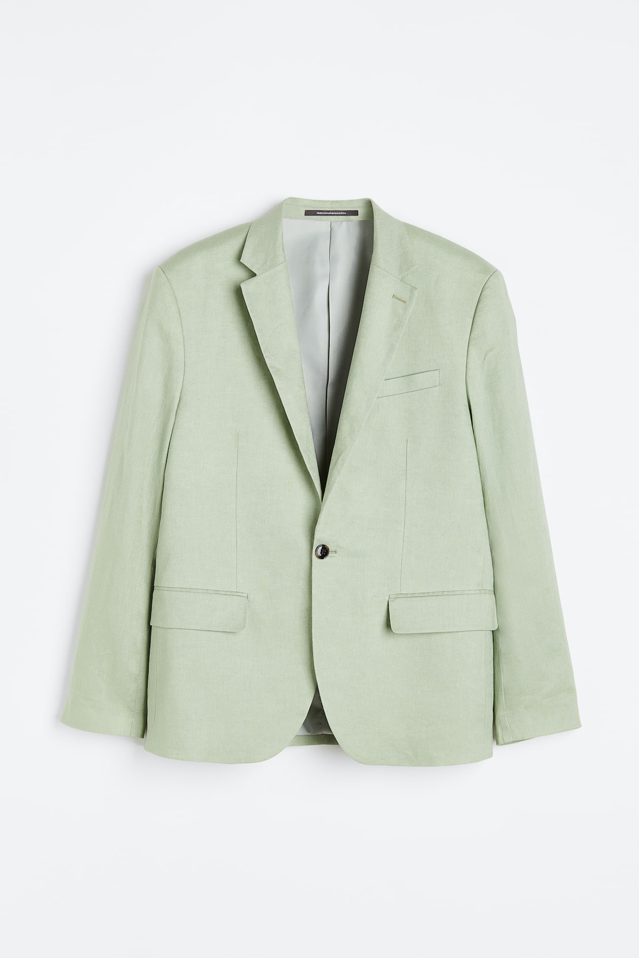 Regular Fit Linen jacket Pistachio green Men H&M HK