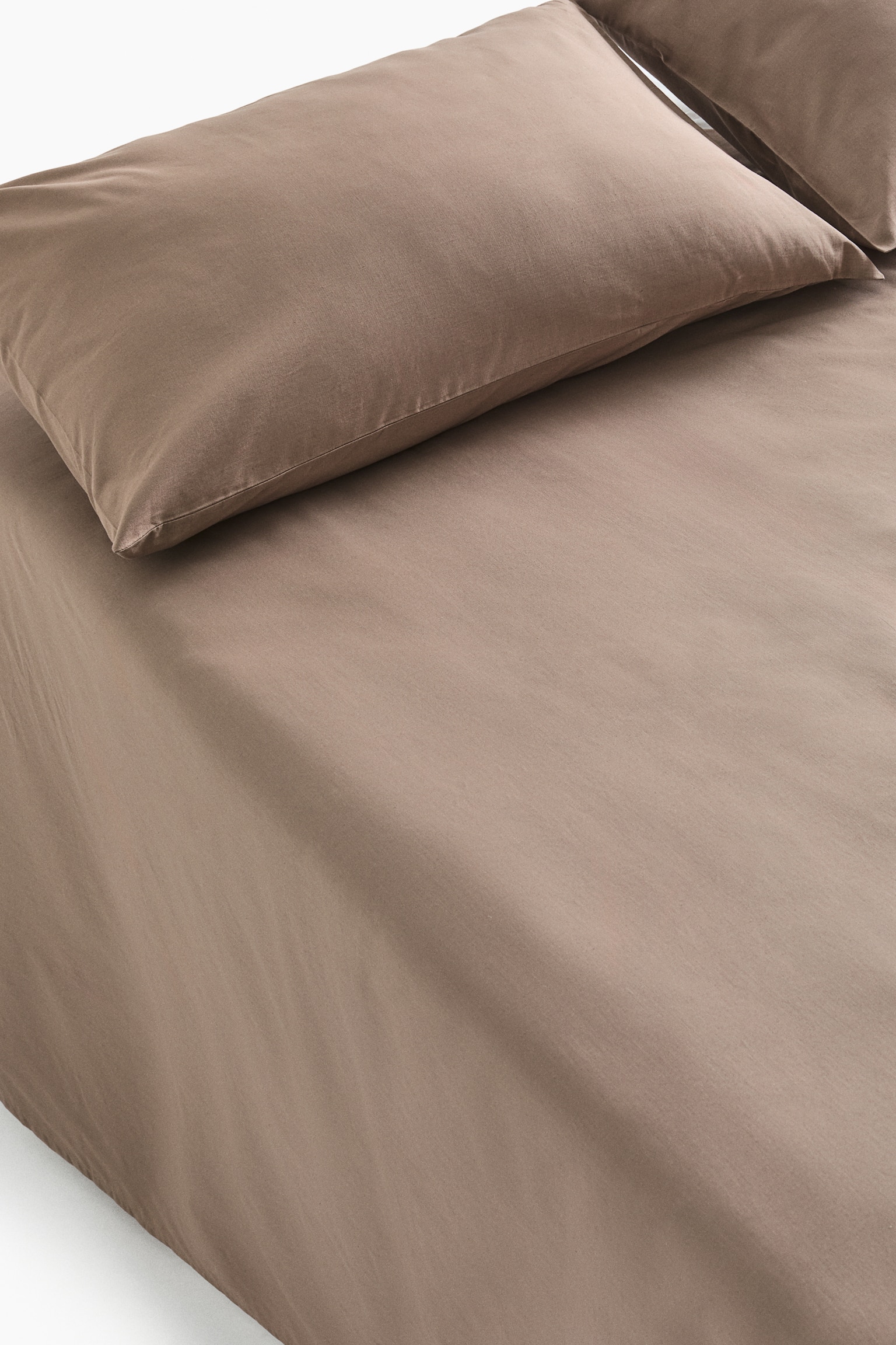 Cotton queen bed sheet set - Mole/Dusty pink/Dusty blue/Light beige