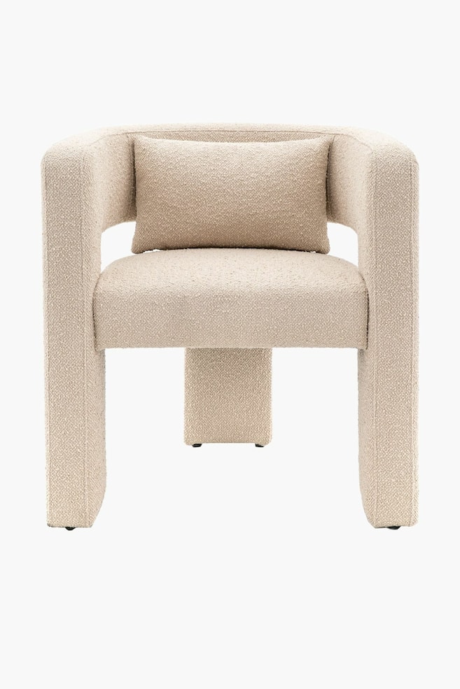 Armchair With Bolster Cushion - Taupe - 1