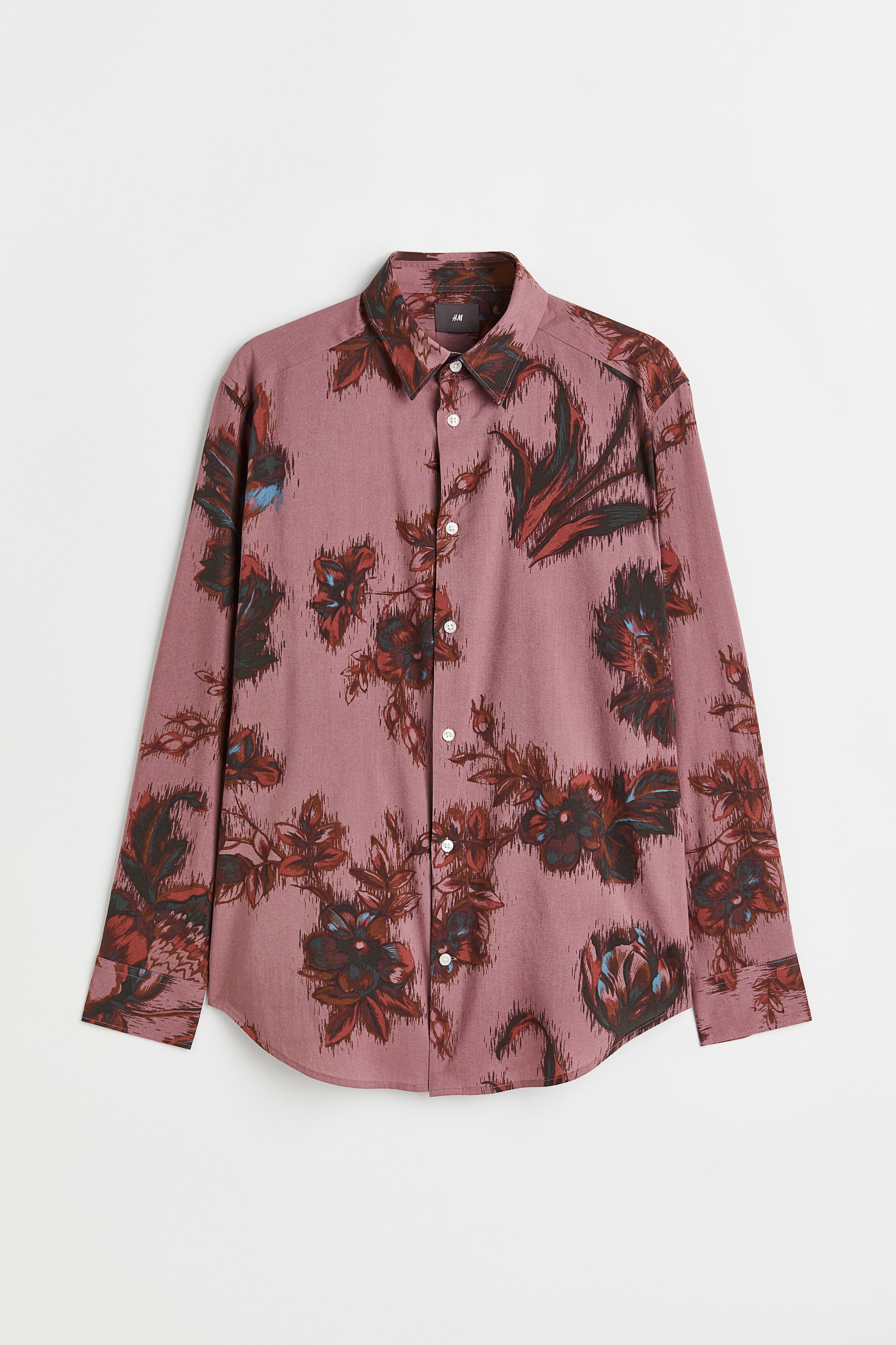 Xem ảnh lớn hơn: Áo sơ mi Regular Fit - Màu hồng/Hoa - Men | H&M VN 1