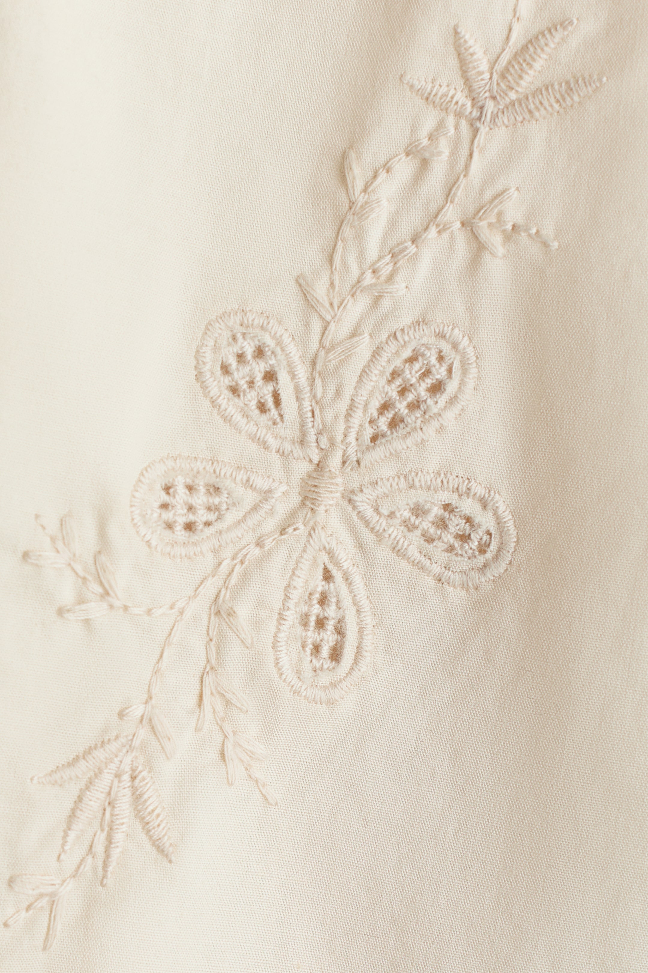 2-Piece Embroidered-Detail Cotton Set