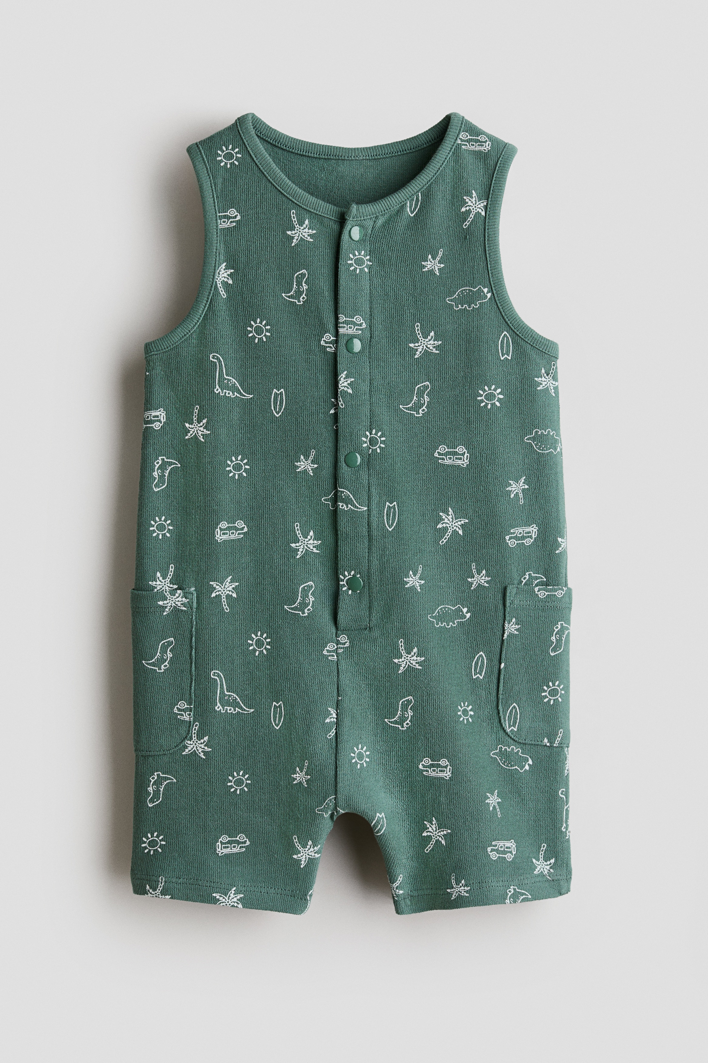 Cotton terry romper suitModel