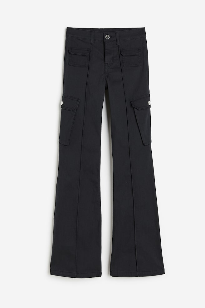 Flared cargo trousers - Black/Light beige/Light khaki green/Dark brown/dc - 2