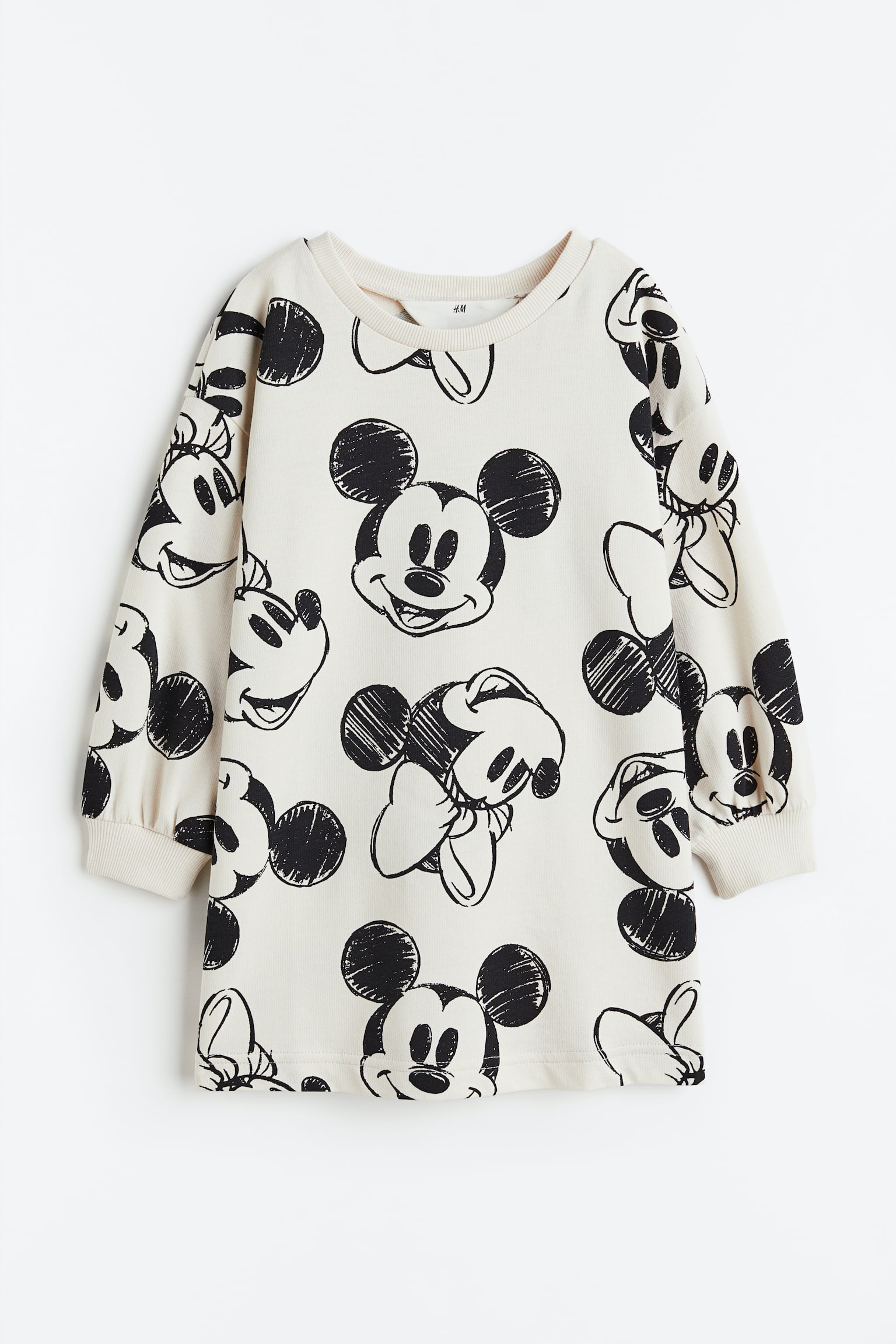 Print Sweater Dress - White/Minnie Mouse/Pink/Frozen - 1