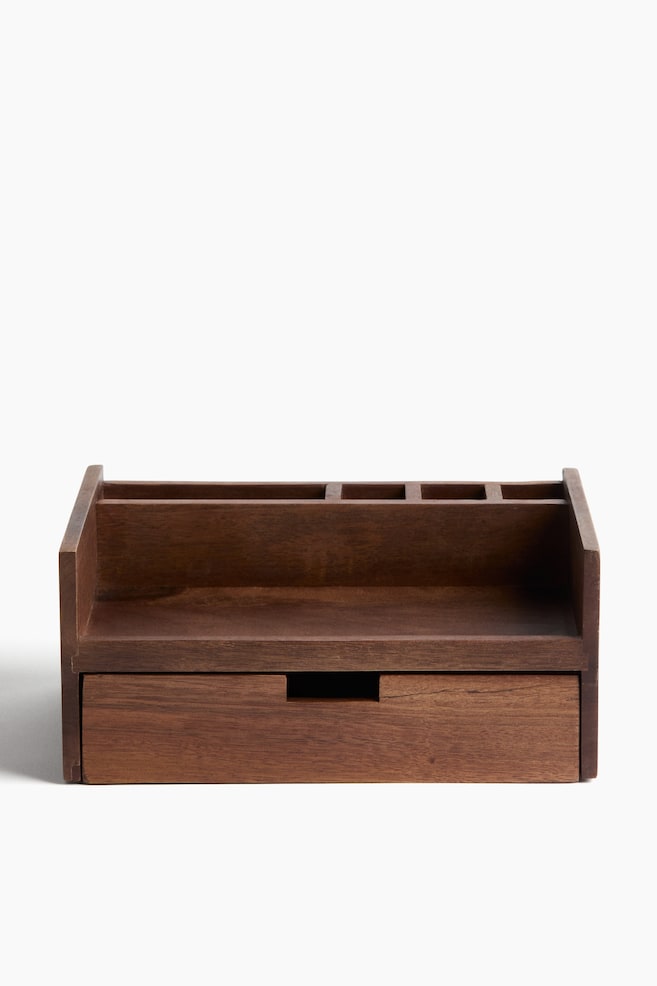 Wooden organiser - Dark brown - 1