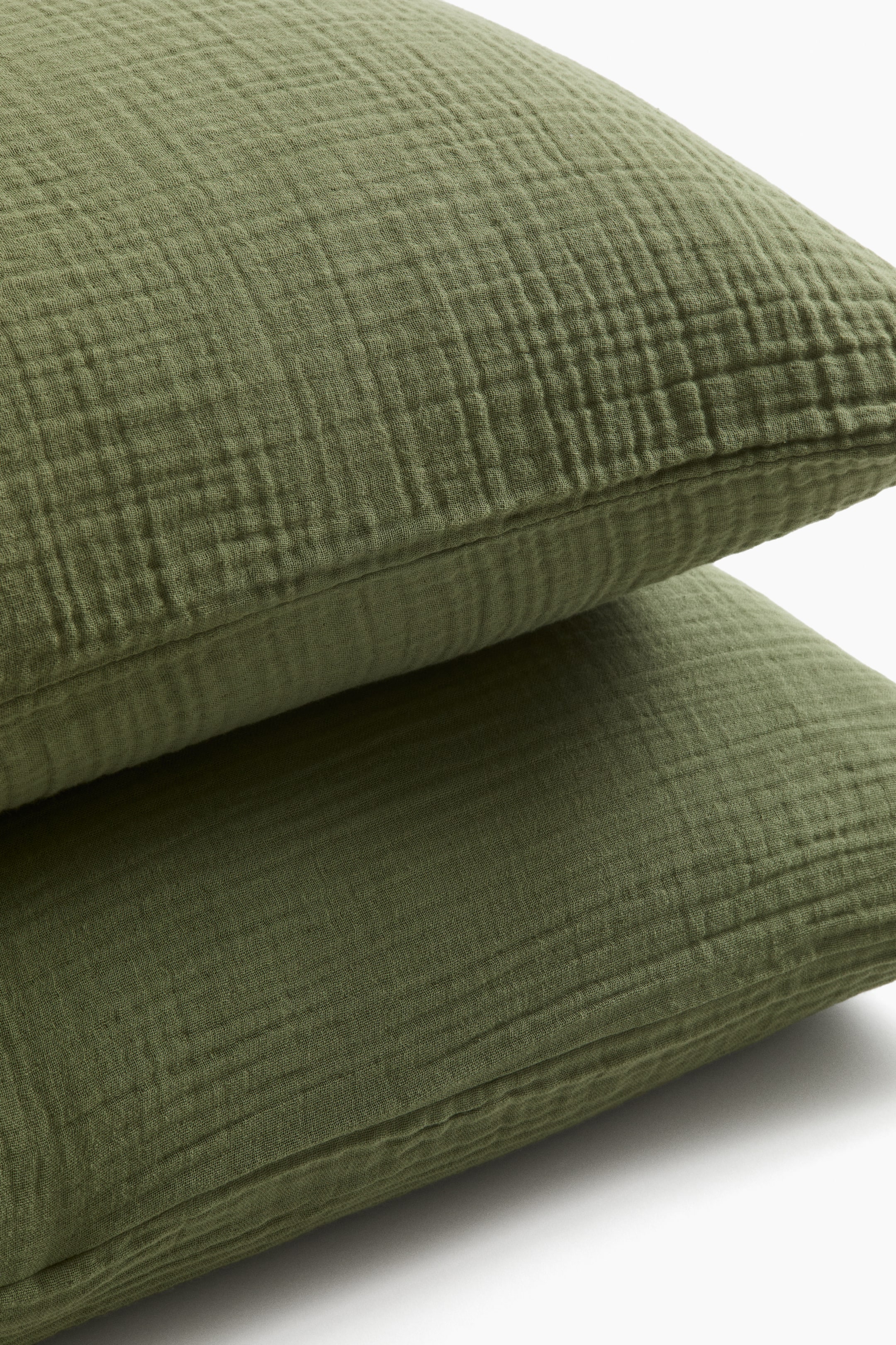 2-Pack Cotton Muslin Pillowcases