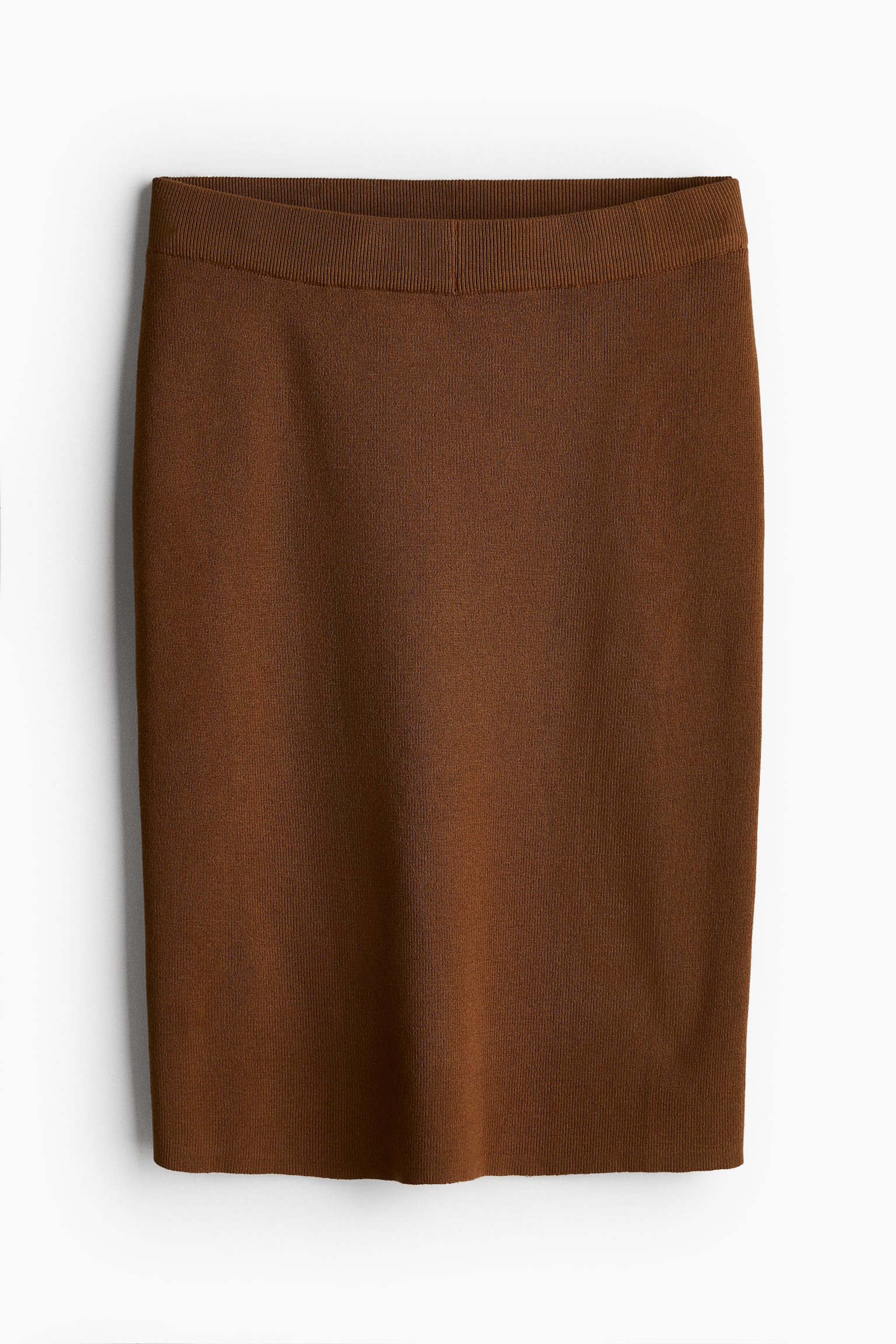 Rib-knit skirt - Brown/Grey marl - 2