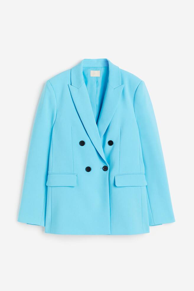 Double-breasted blazer - Turquoise - 1